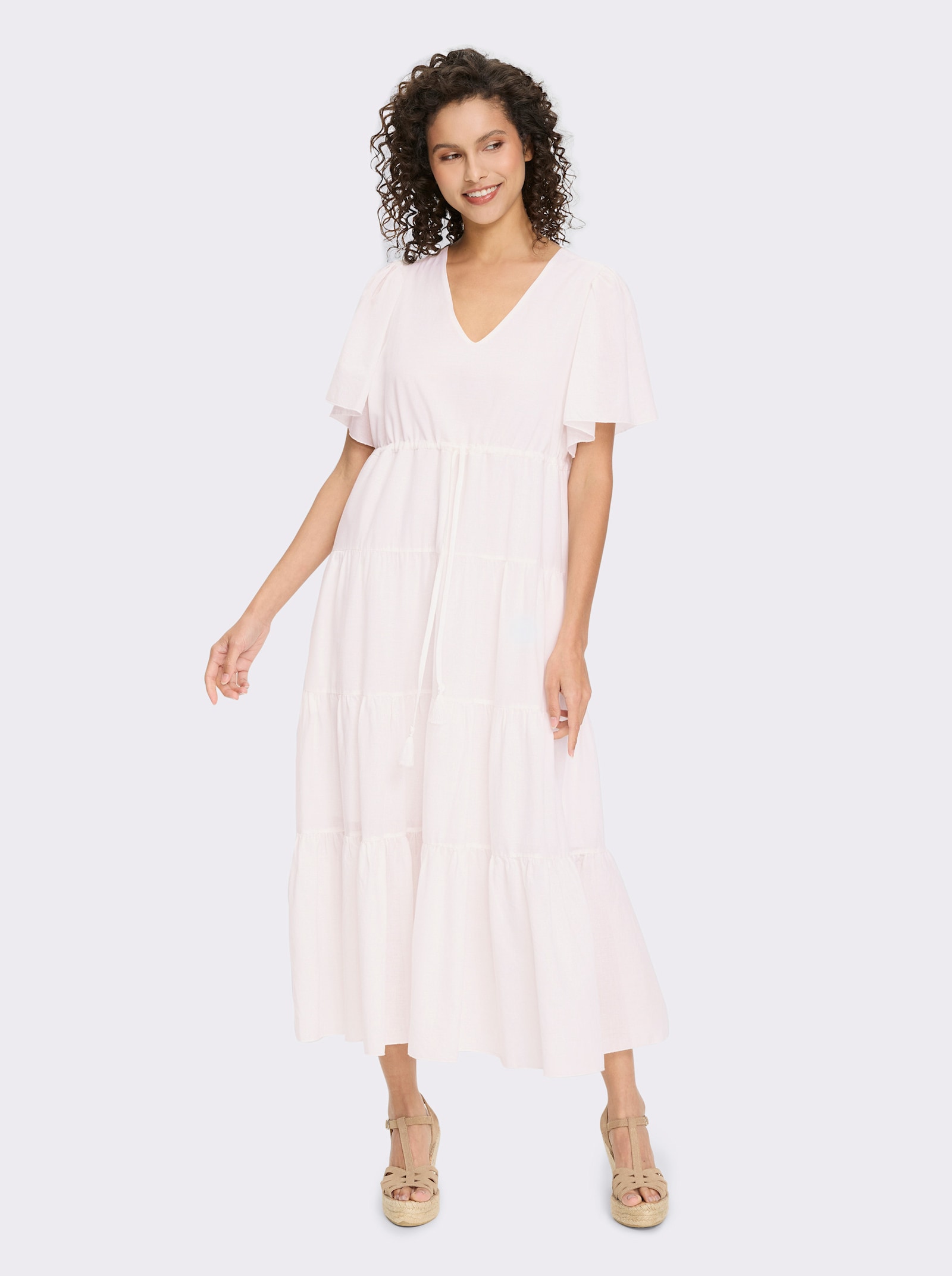 heine Baumwollkleid in Maxilänge - weiß