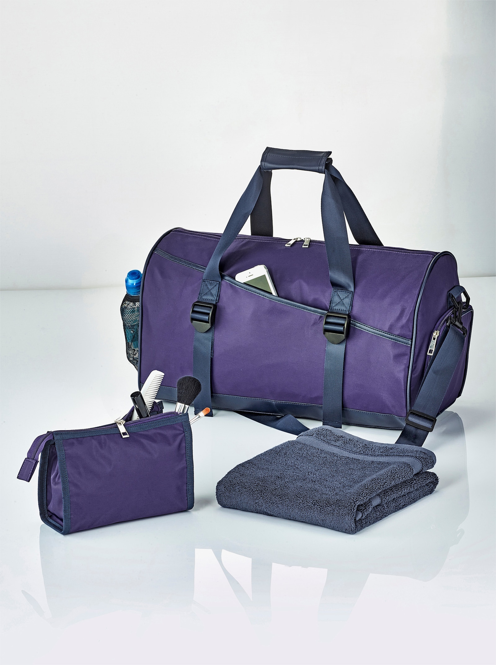 3-tlg. Weekender Set - bleu