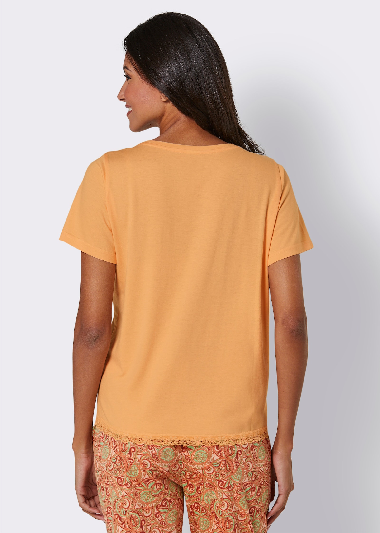 wäschepur Schlafanzug-Shirt - apricot