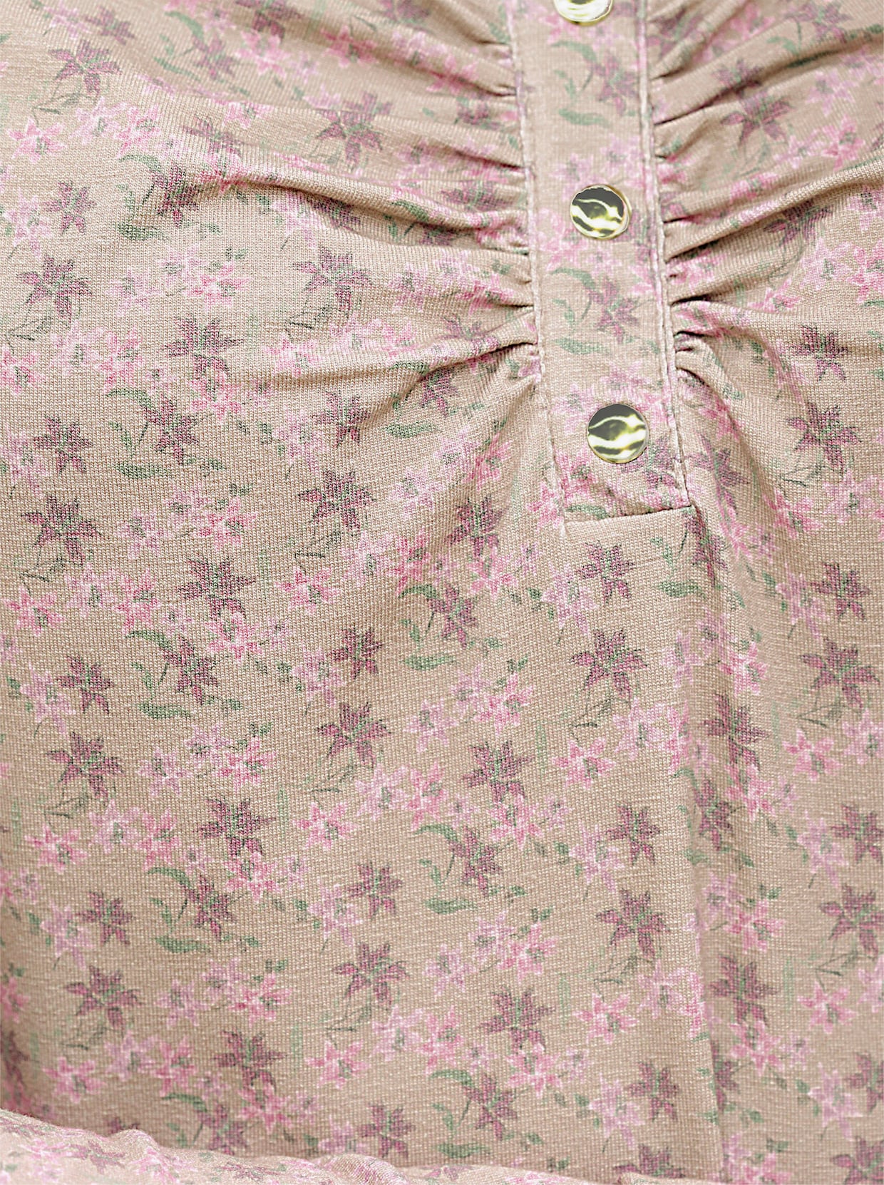 heine Shirt met lange mouwen - sesam/oudroze bedrukt