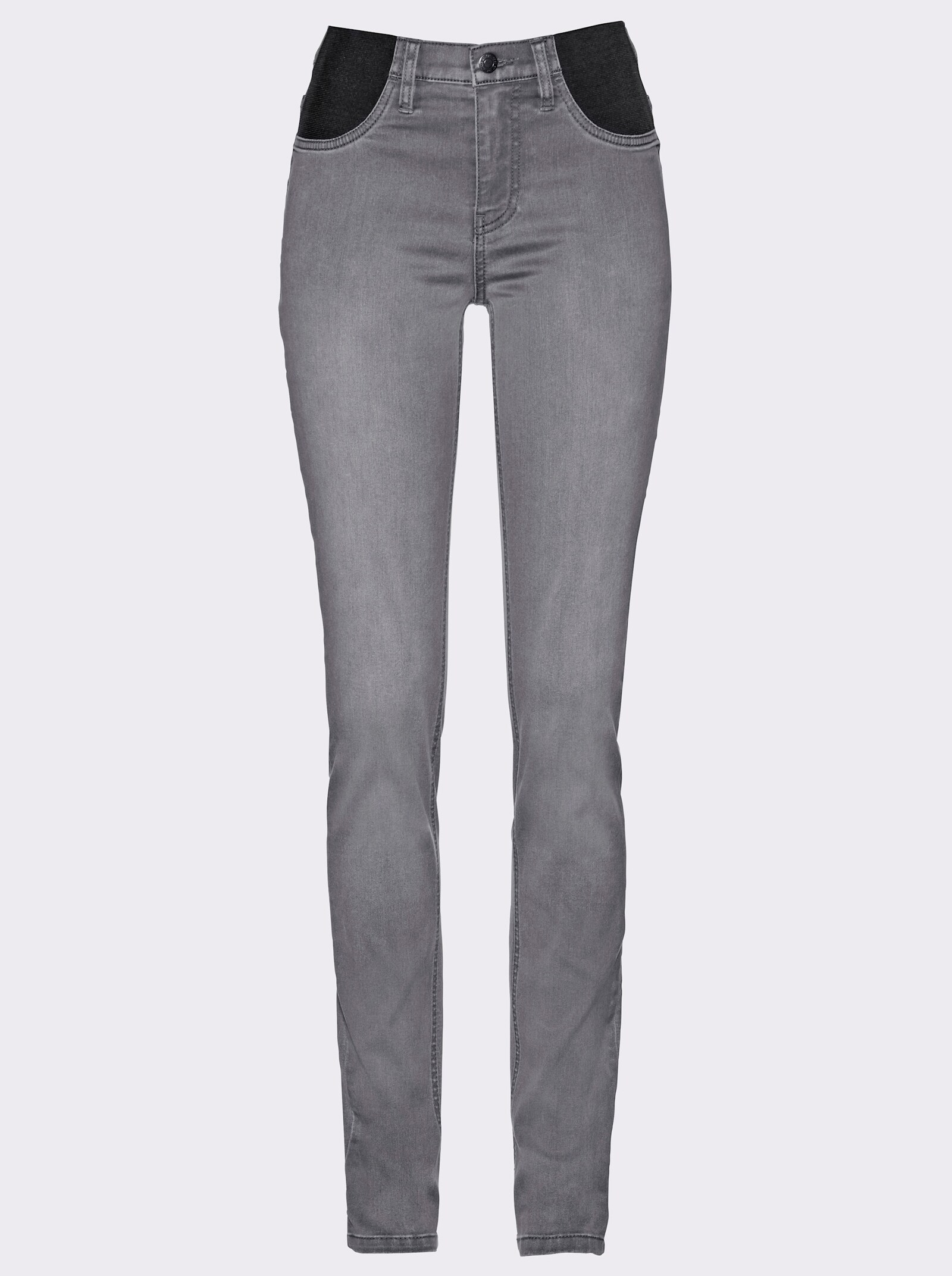 Jeans met stretchinzetten - grey-denim