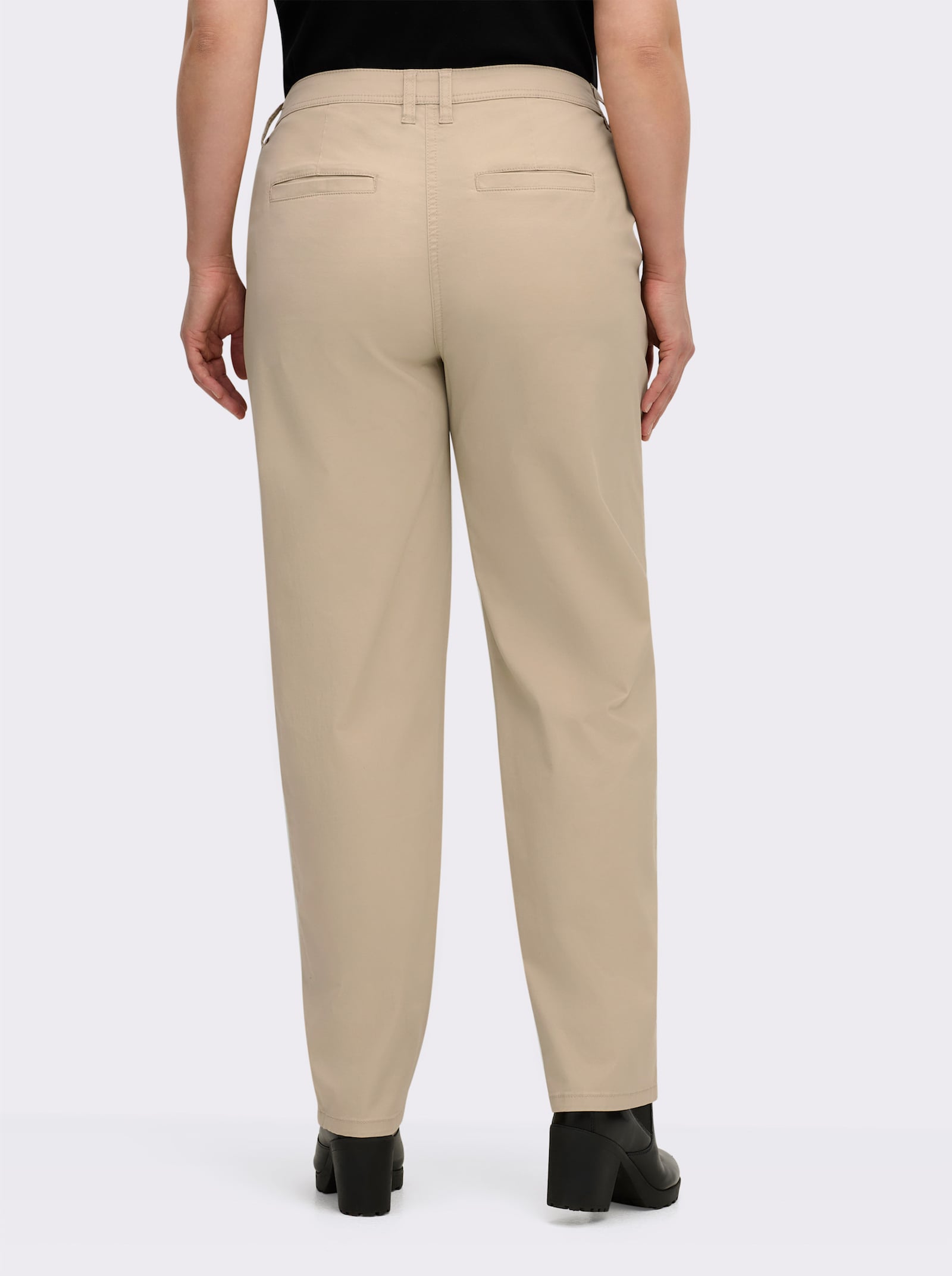 sheego Chinohose mit Paspeltaschen hinten - beige