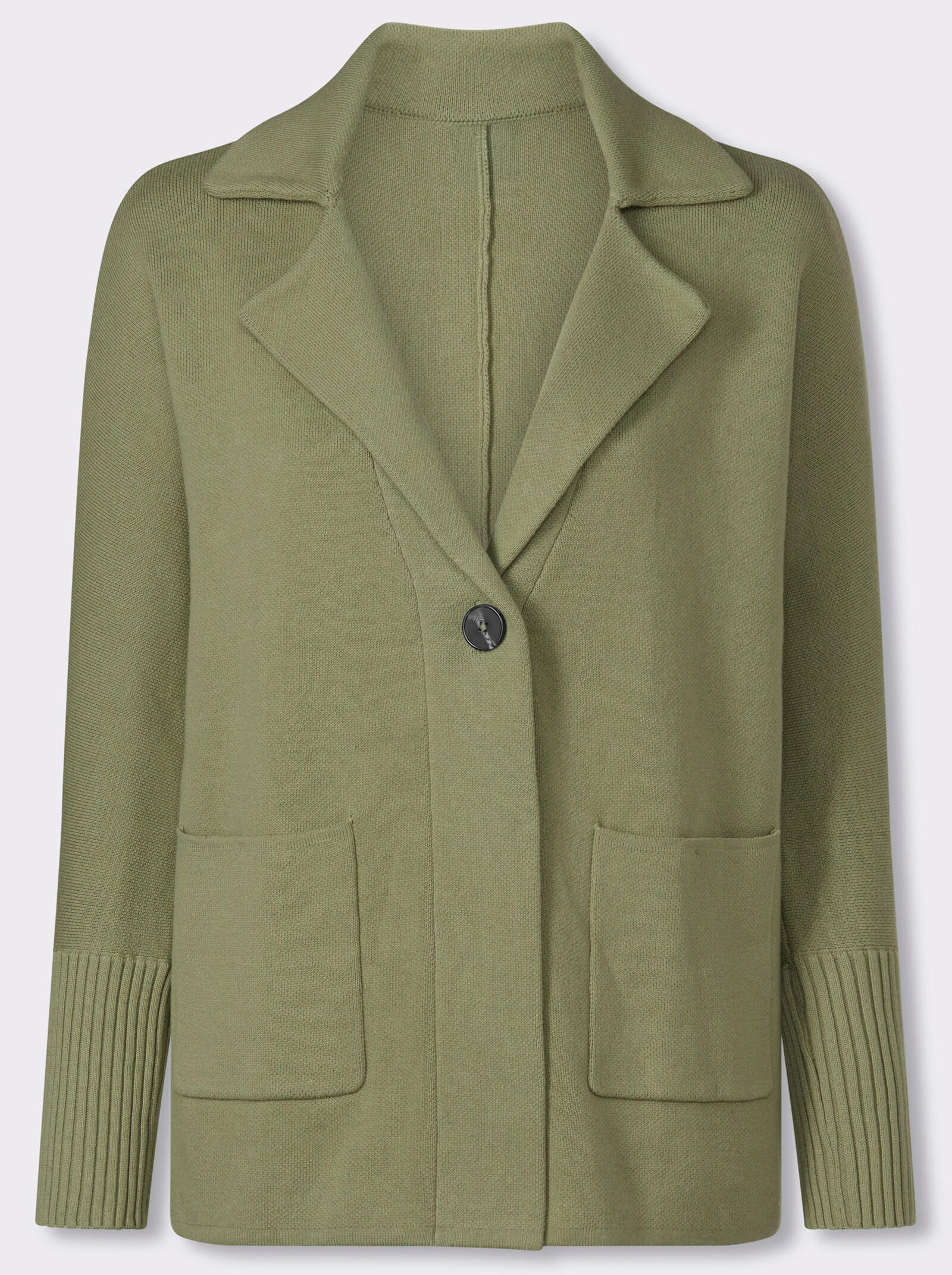 Cardigan in Jacquard-Strick-Qualität - schilf