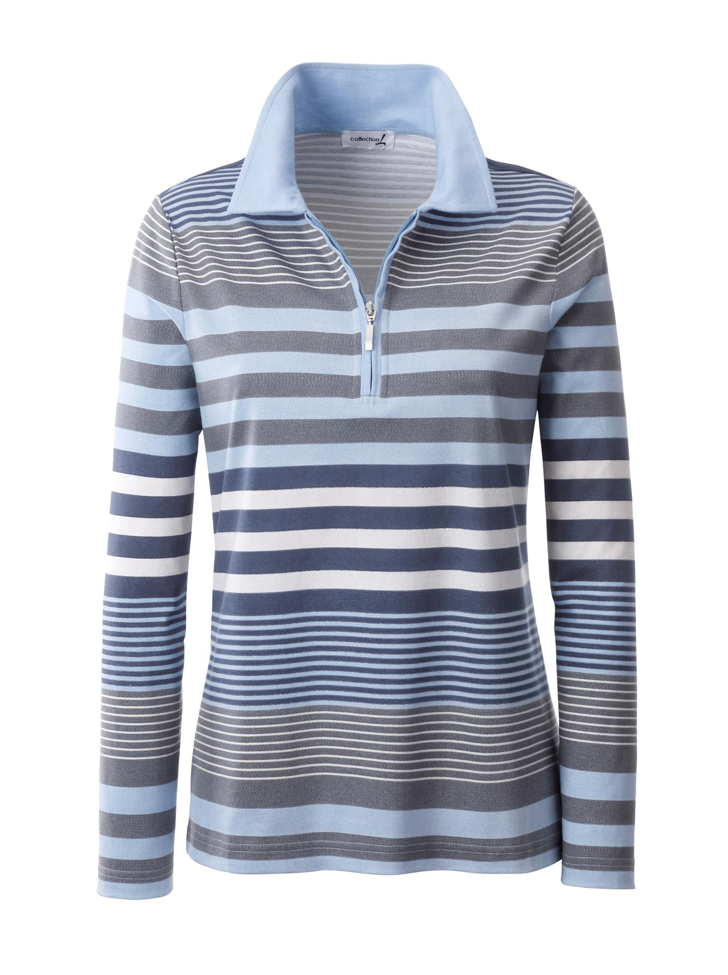 Poloshirt - blau-marine-geringelt