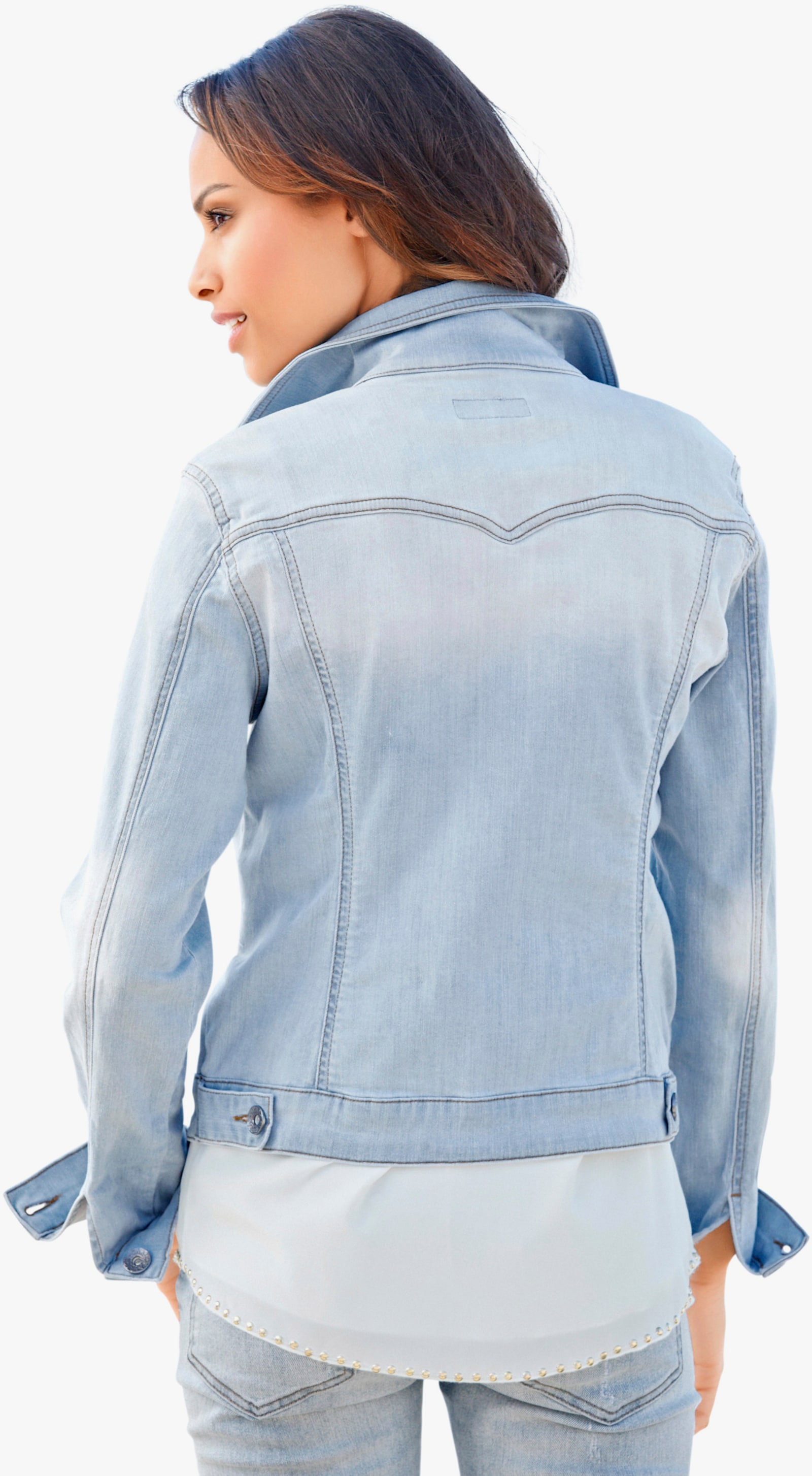 heine Jeansjacke in Used-Waschung - bleached