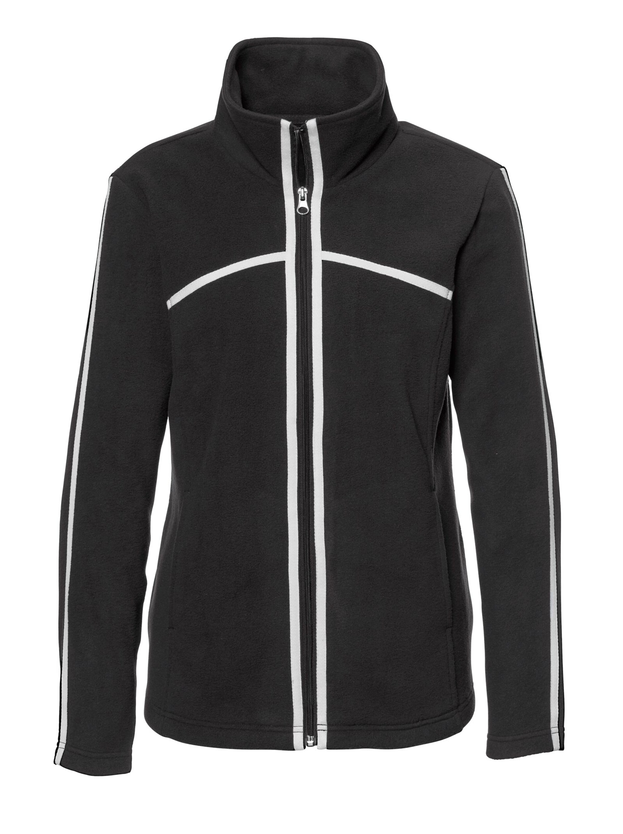 Fleece-Jacke - schwarz-weiß