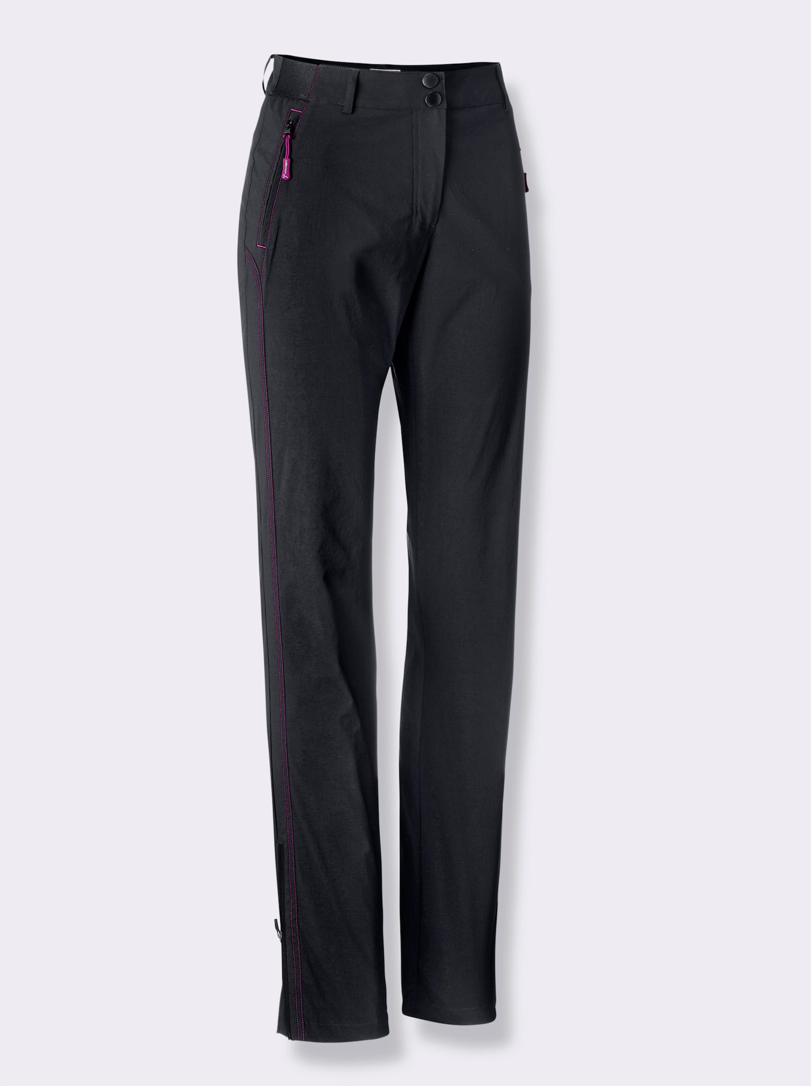 Funktionshose mit seitlichem Dehnbund - schwarz