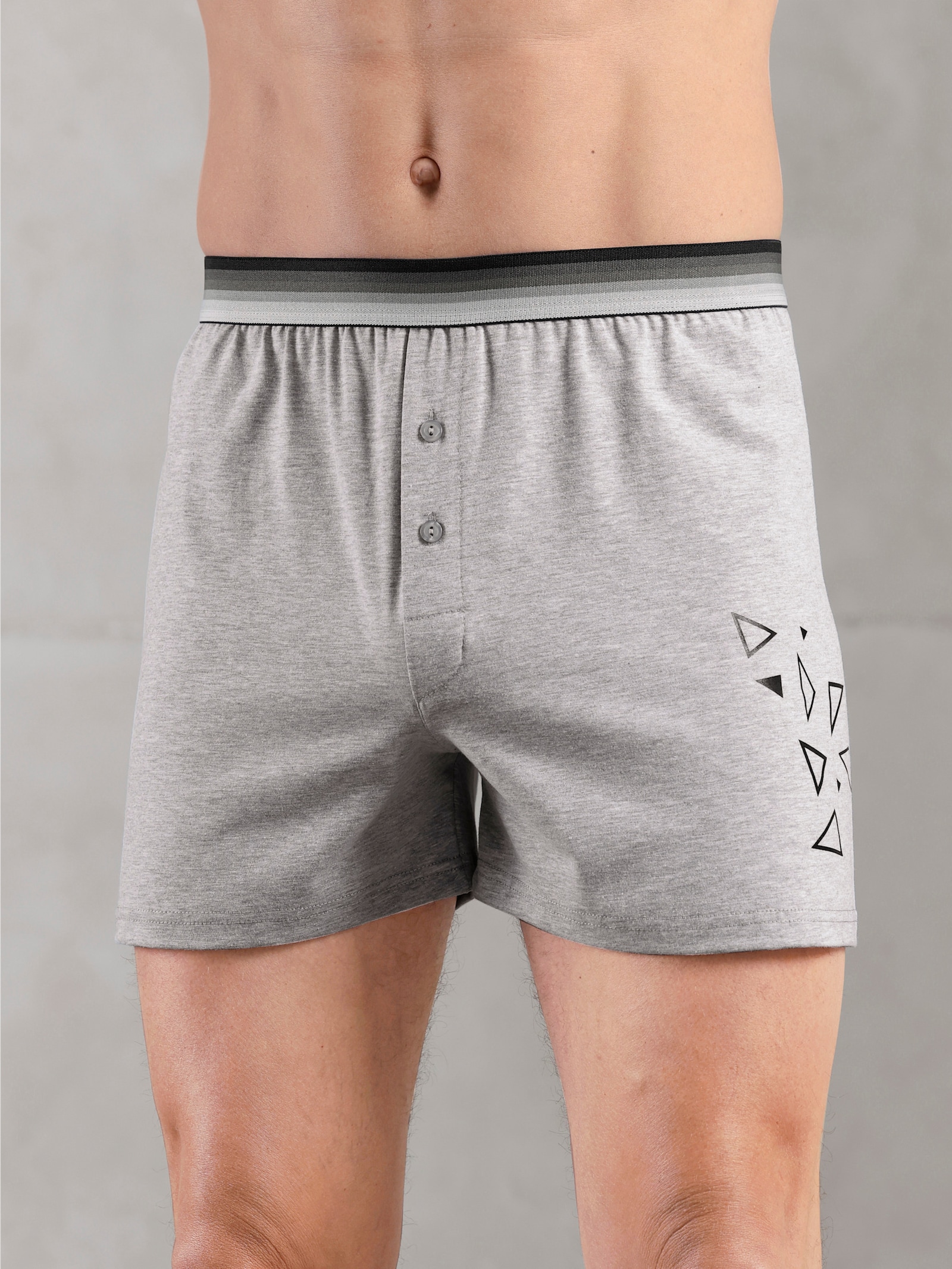 wäschepur men Boxershorts - grau-meliert