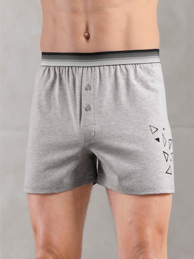 wäschepur men Boxershorts - grau-meliert