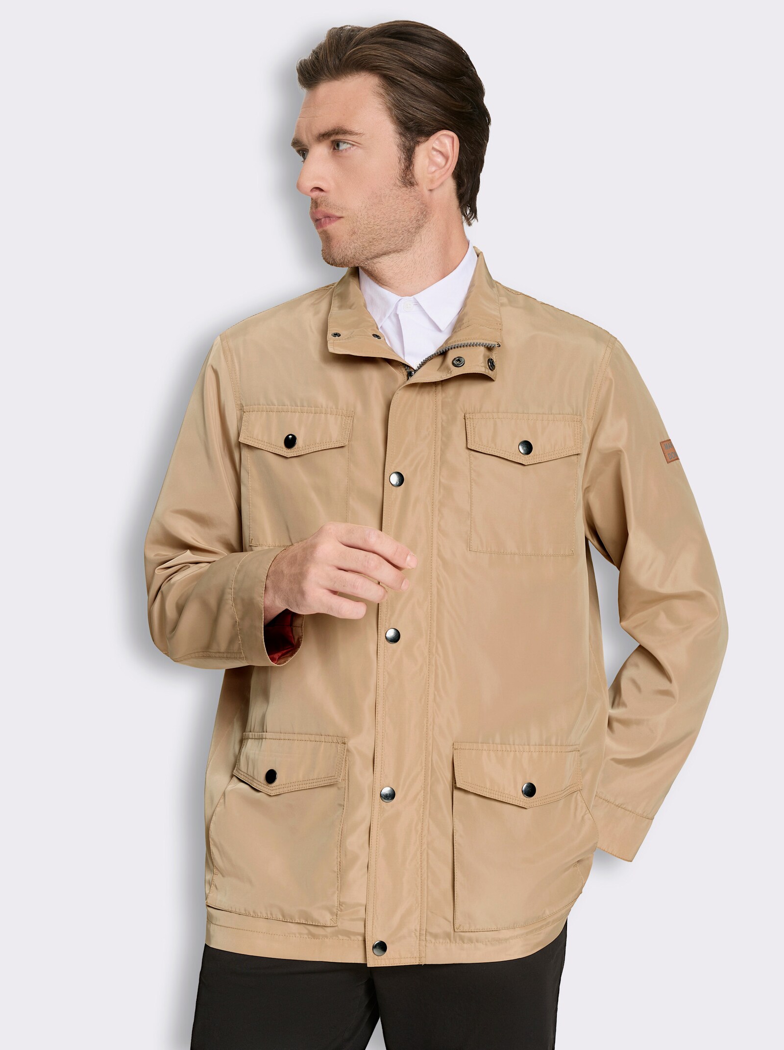 Marco Donati Longjacke mit vielen Taschen - camel