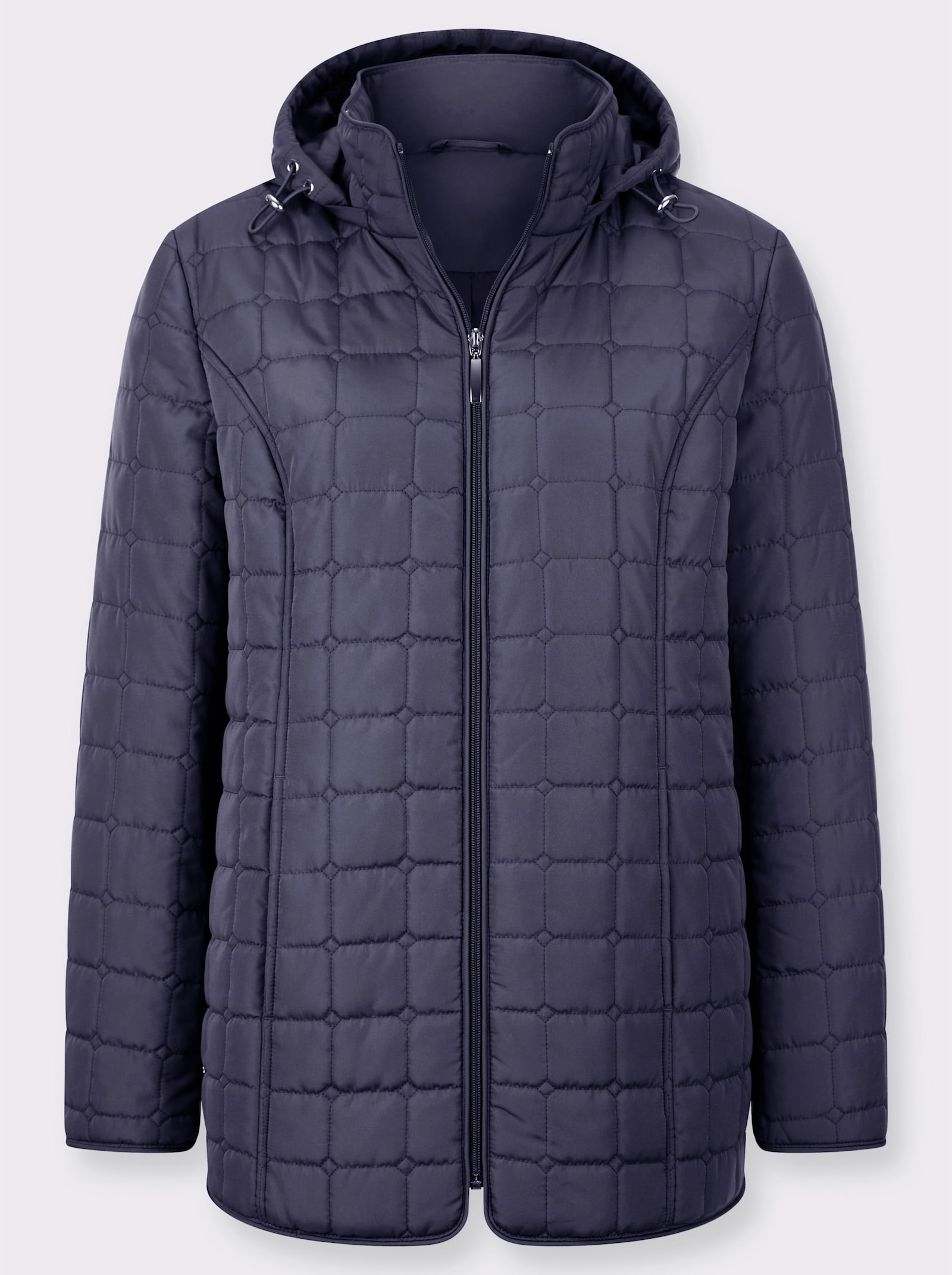 Steppjacke mit abzippbarer Kapuze - marine