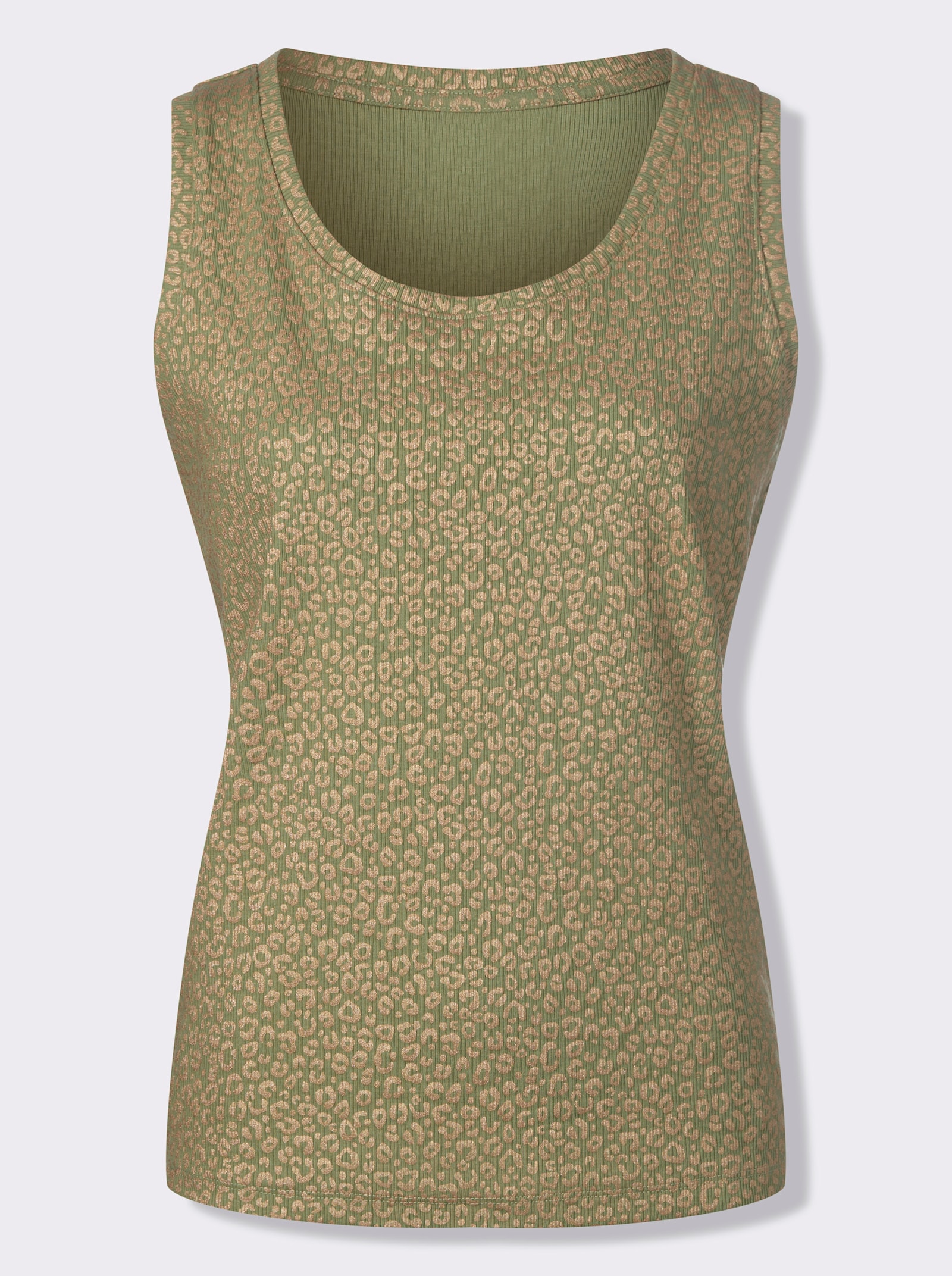 heine Shirttop mit Leo-Dessin - schilf-bedruckt