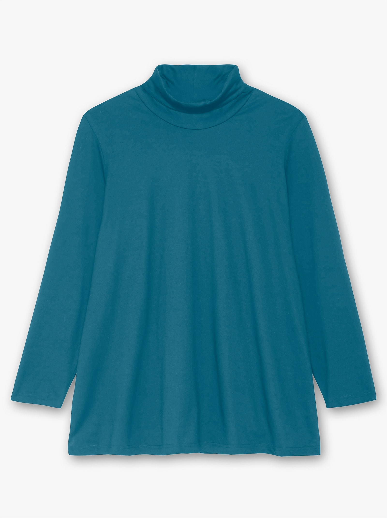 sheego Ajourpullover in lichte A-lijn - topaas