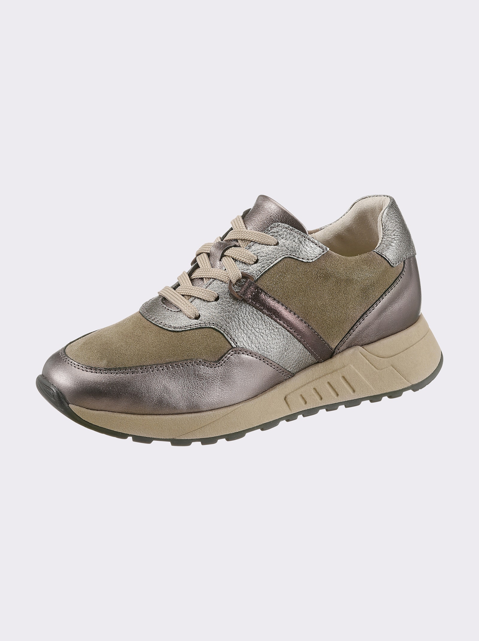 heine Sneaker - taupe-altsilber-bronze