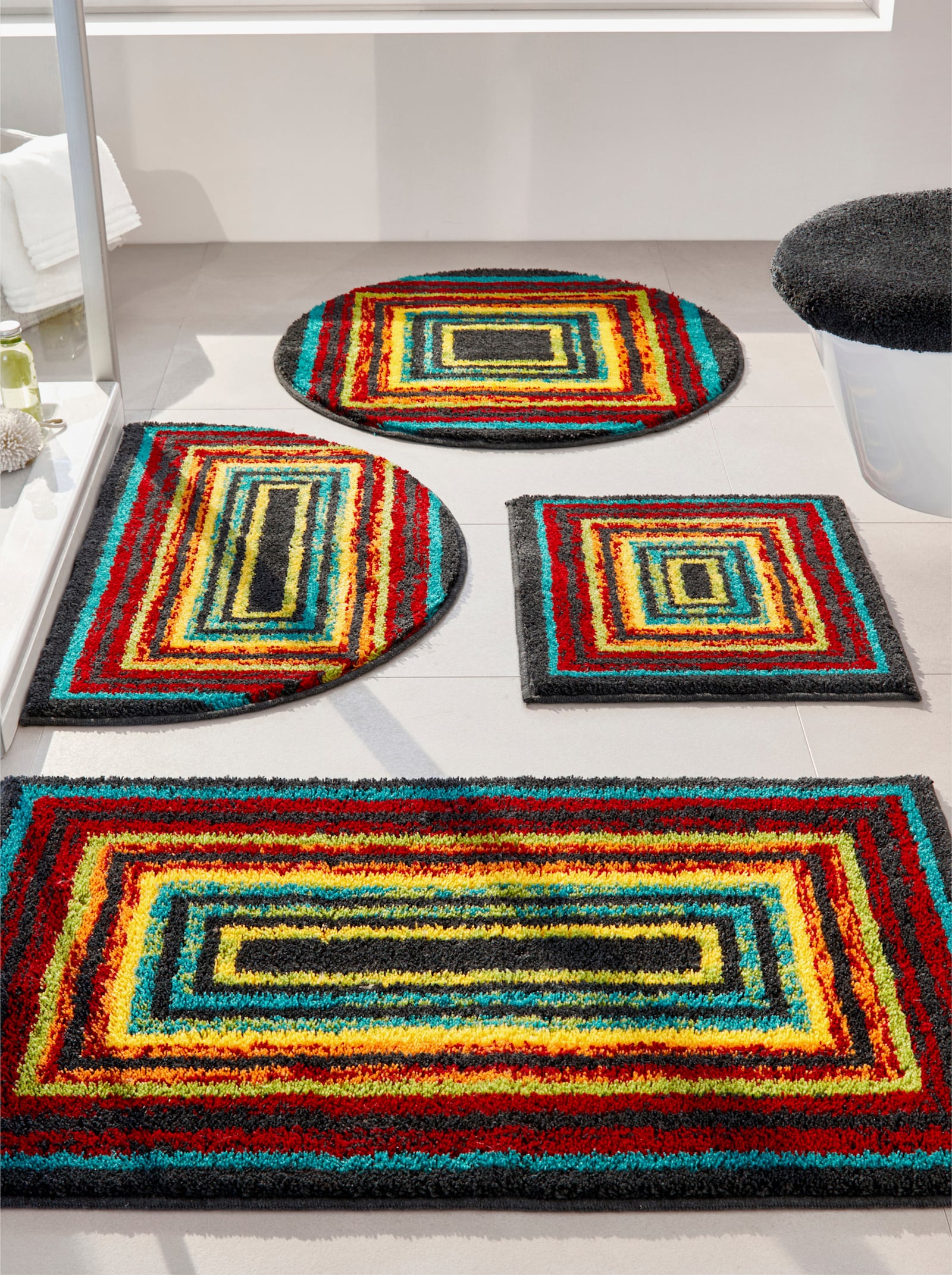 Grund Badematte - anthrazit-bunt