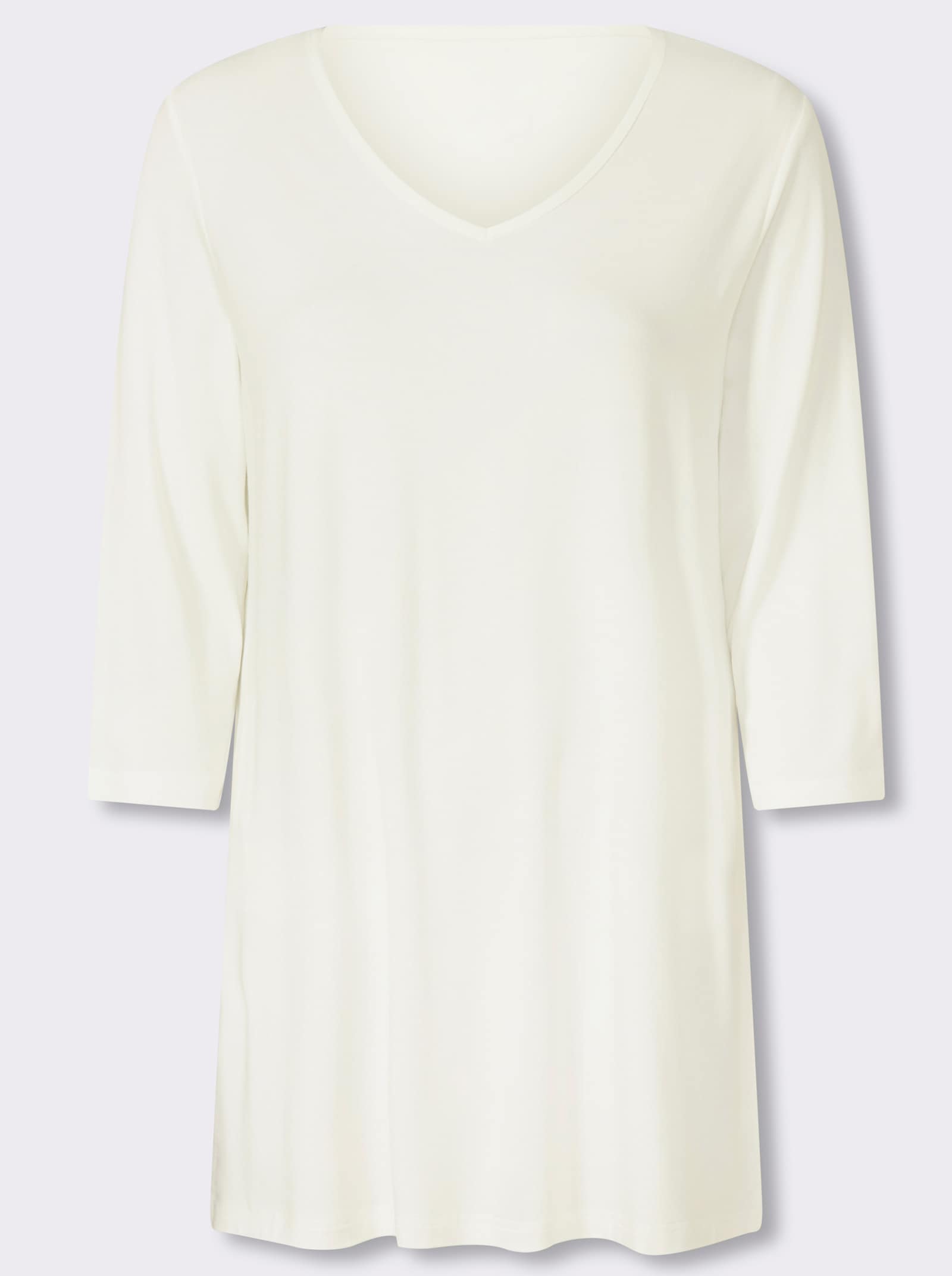 Longshirt aus reiner Viskose - ecru