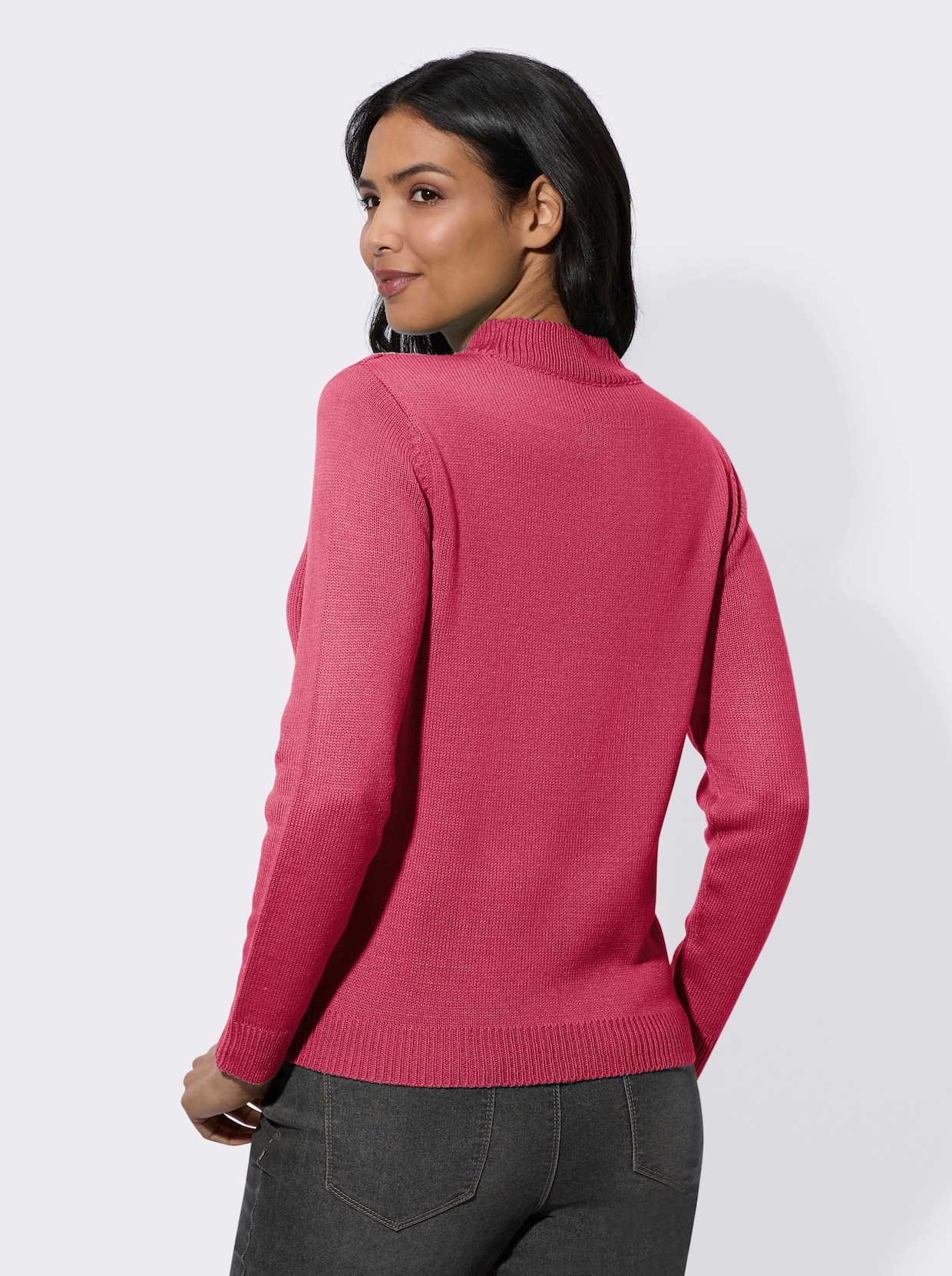 Stehkragenpullover - fuchsia