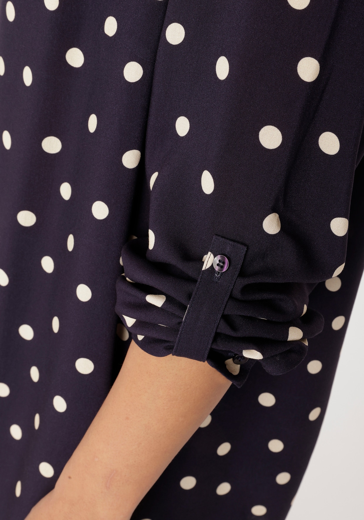 Aniston PLUS Schlupfbluse - marine-wollweiß