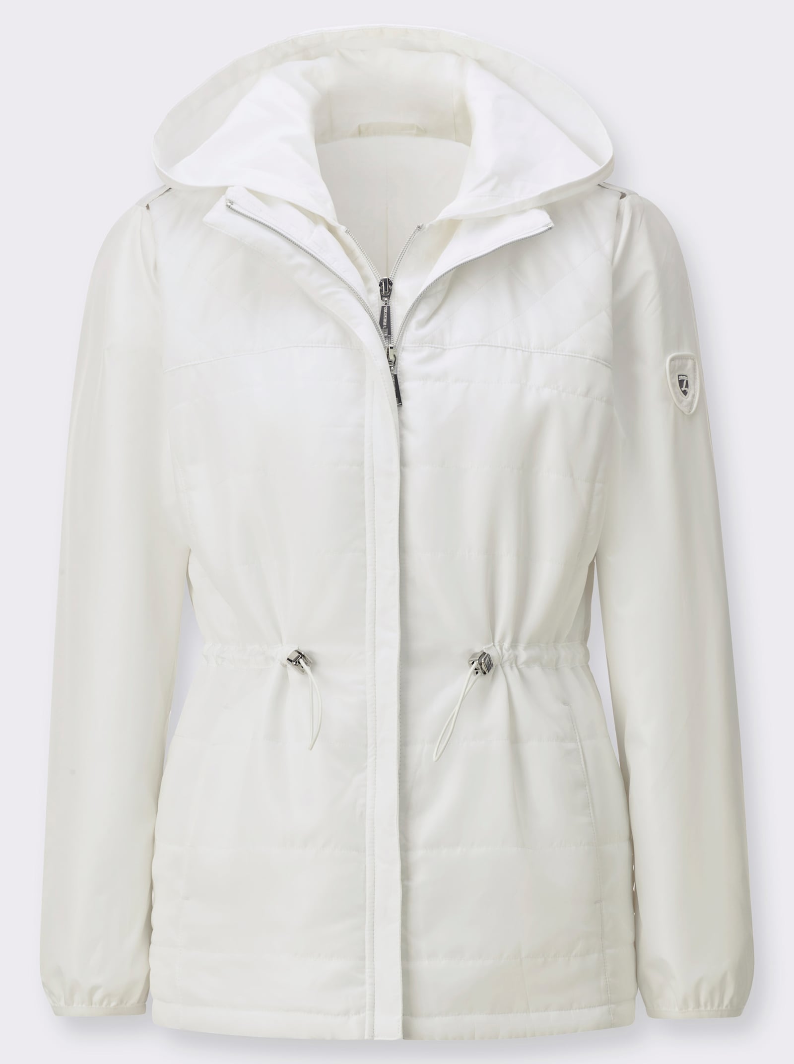 3-in-1-Funktionsjacke im Steppmuster-Mix - weiss