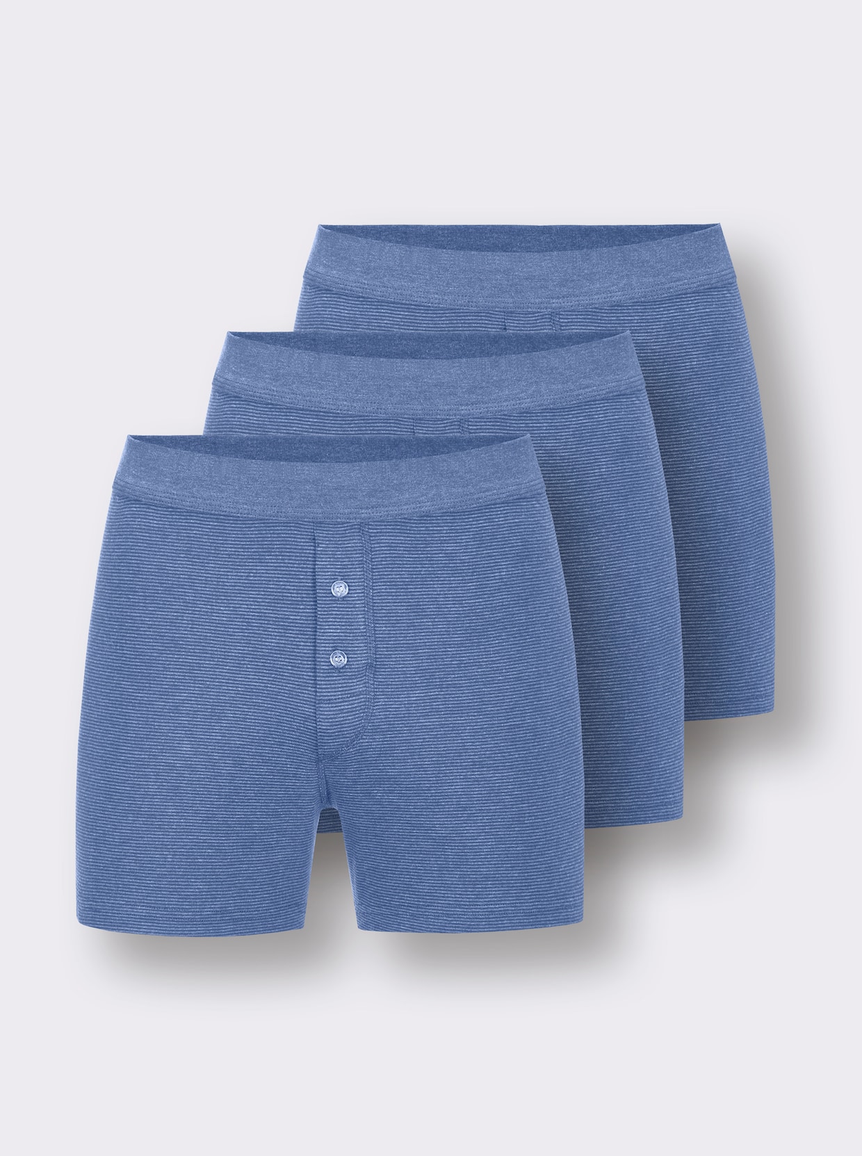 wäschepur men Boxershorts - hellblau-geringelt