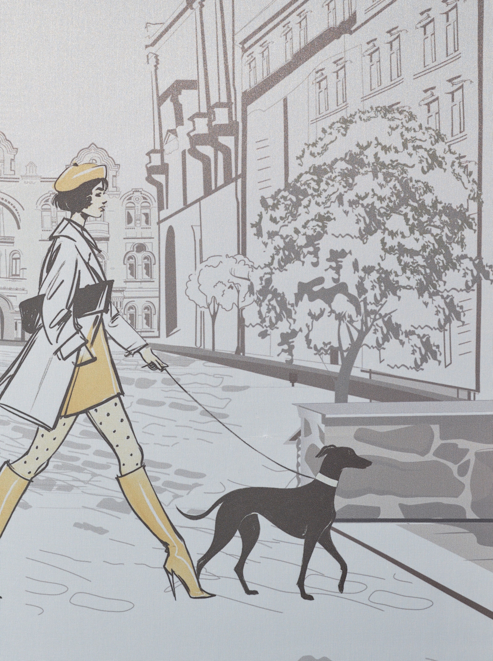 Impressionen Raffrollo - weiß-grau