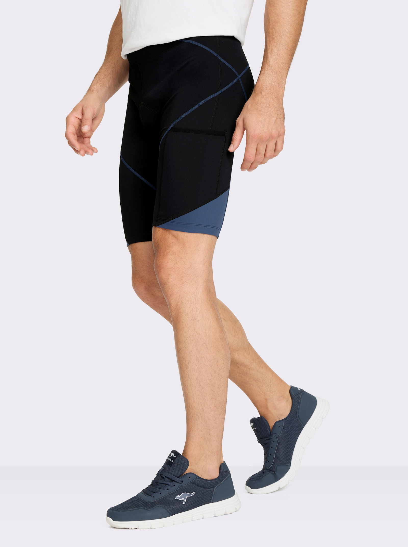 Catamaran Sports Fahrradhose mit Sitzpolster - schwarz-mittelblau