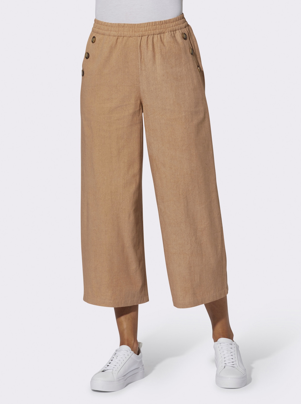 Kalhoty culotte - velbloudí