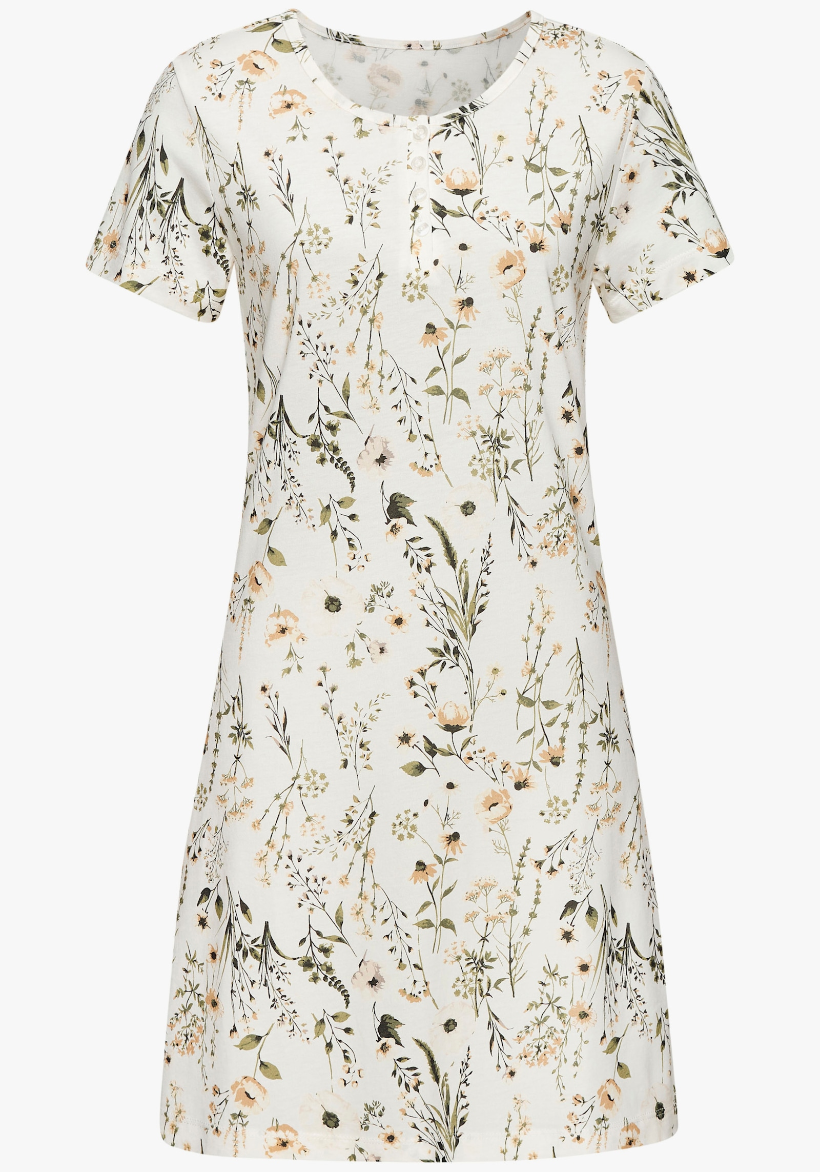 LASCANA Nachthemd - creme-gemustert