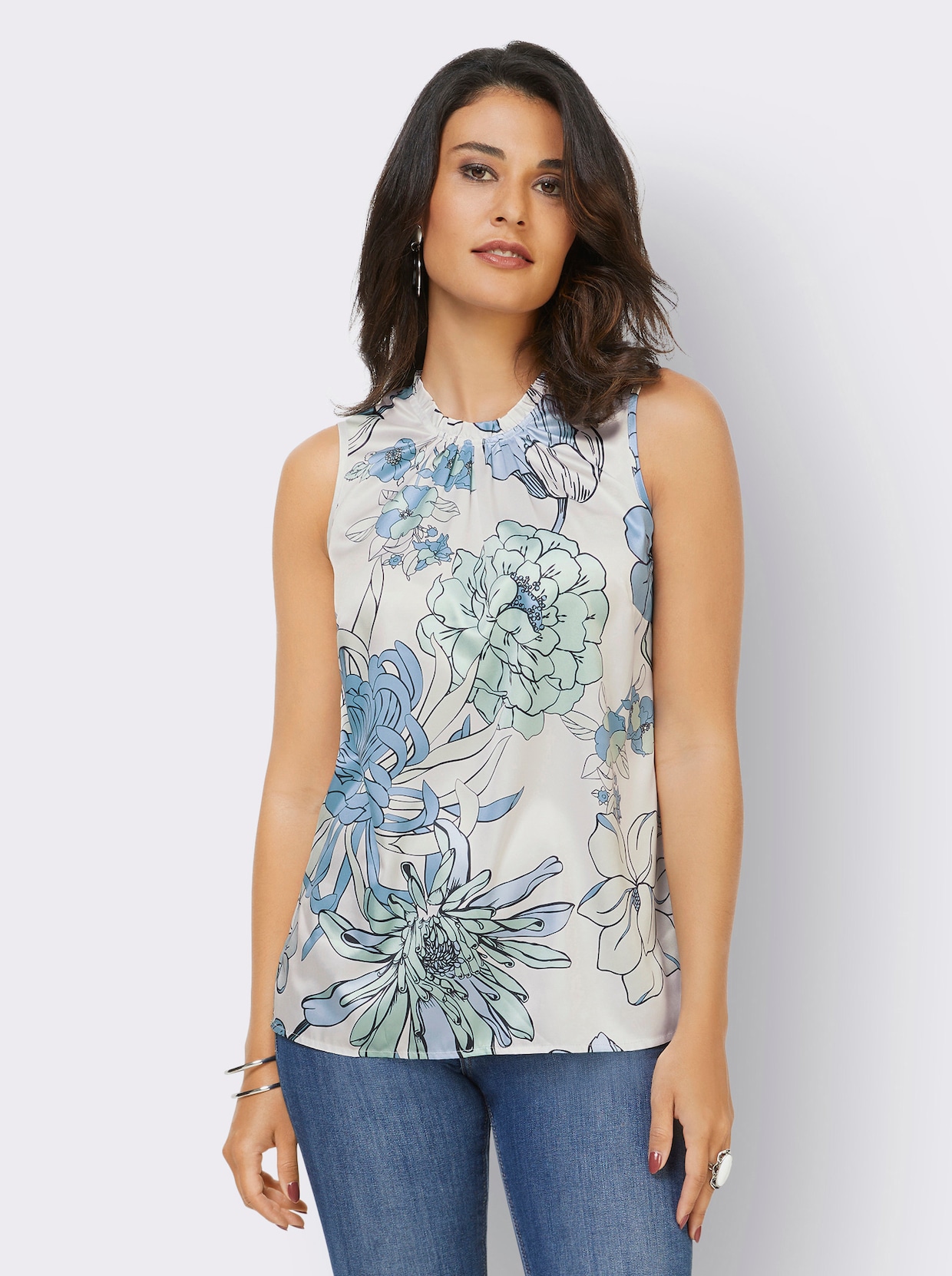 Blouse - ecru geprint