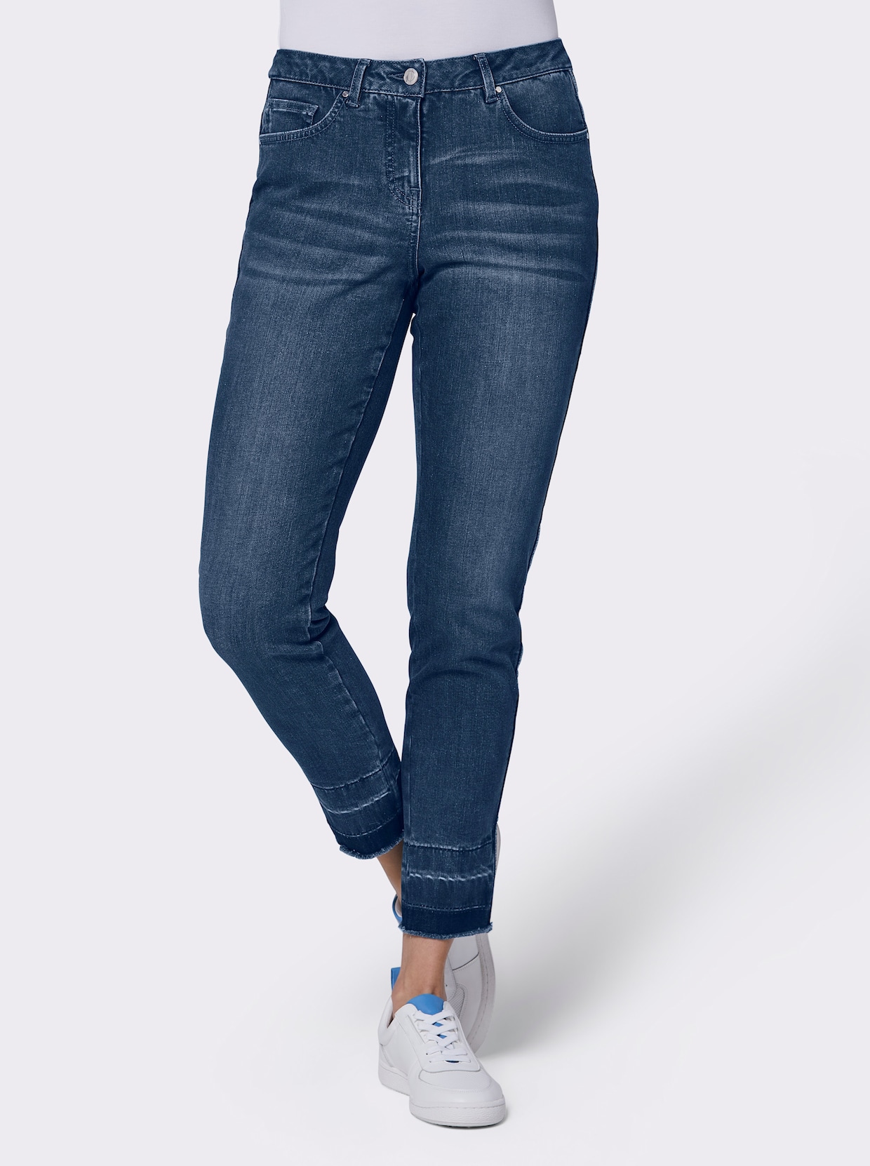 Creation L Premium Baumwoll-Lyocell-Jeans - blue-stone-washed