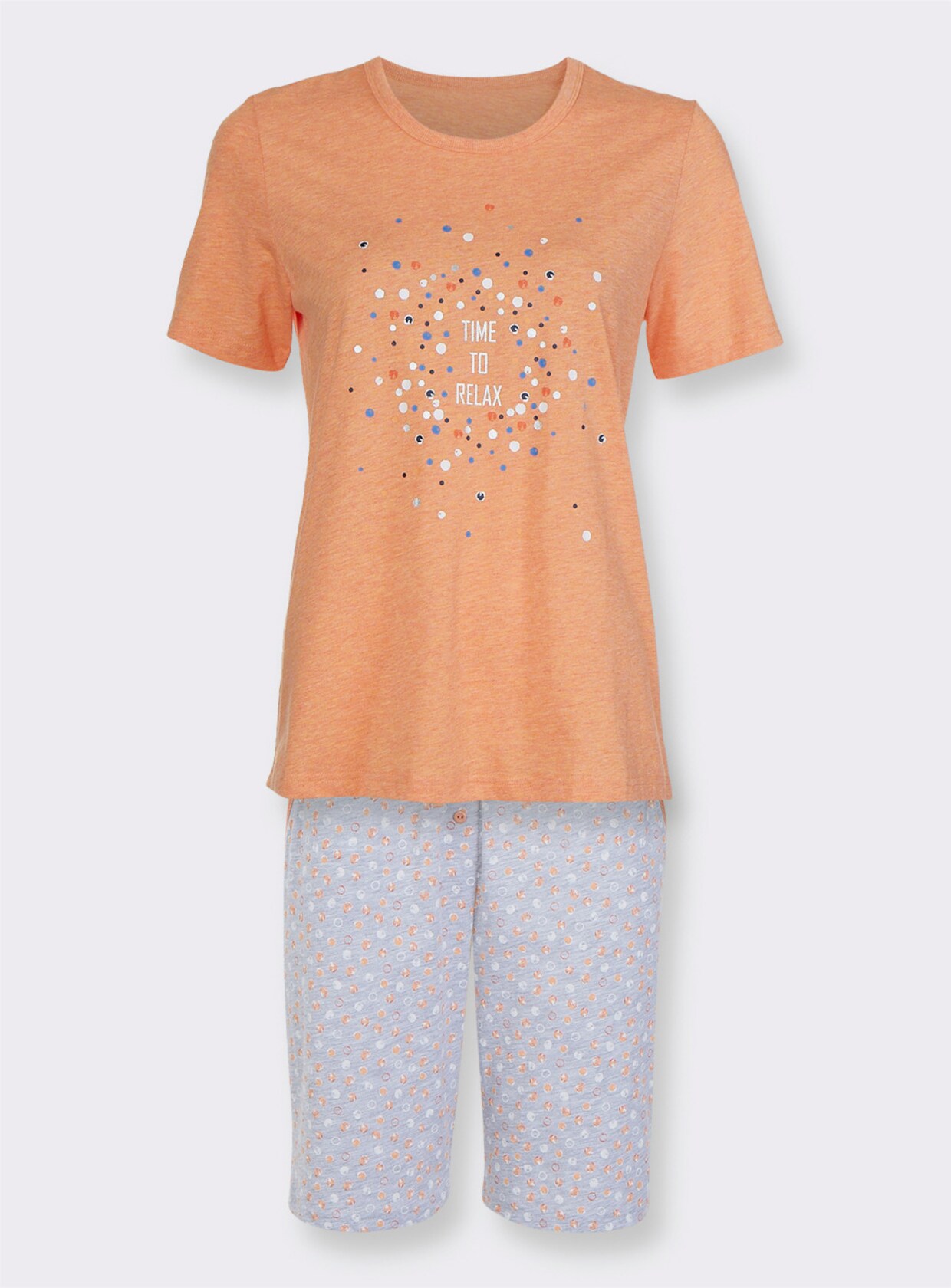 wäschepur shortama - oranje gemêleerd