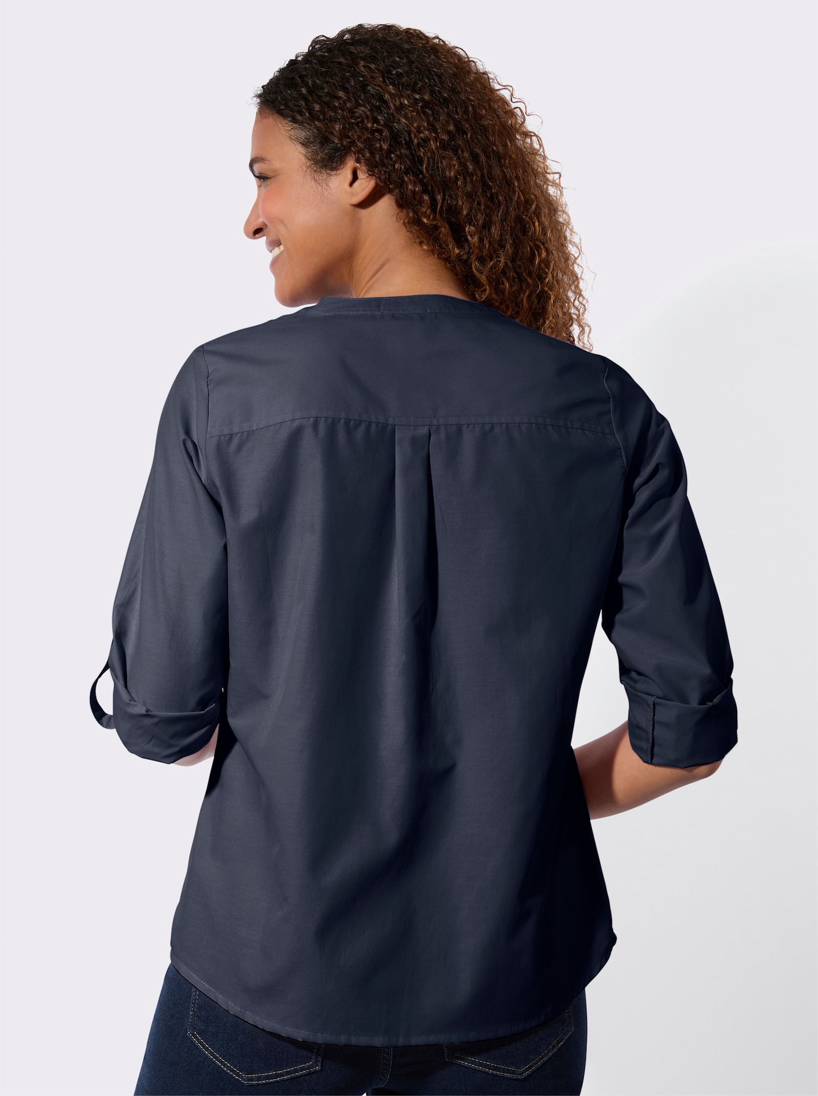 Tunika mit Kellerfalte hinten - marine