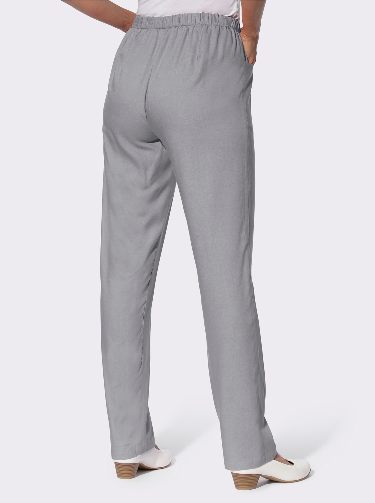 Comfortbroek - steengrijs + steengrijs bedrukt