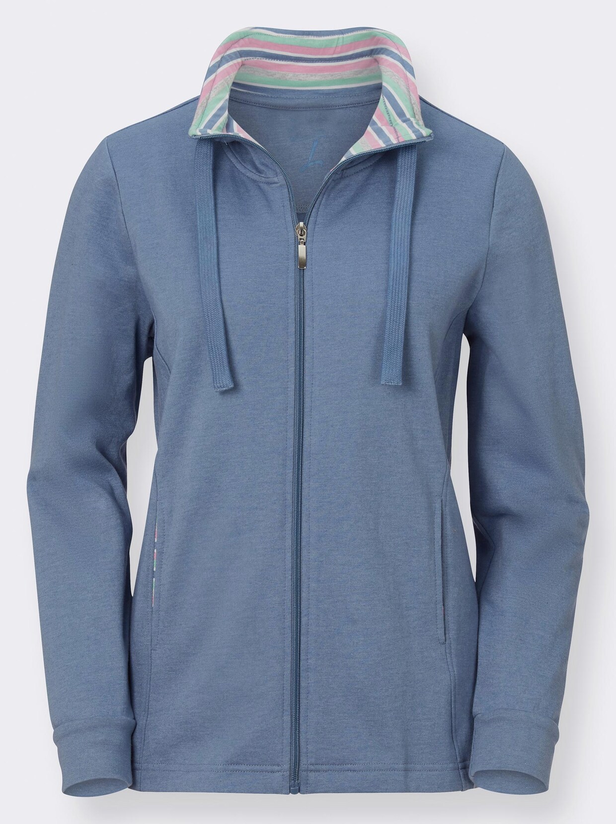 Shirtjacke - jeansblau-meliert