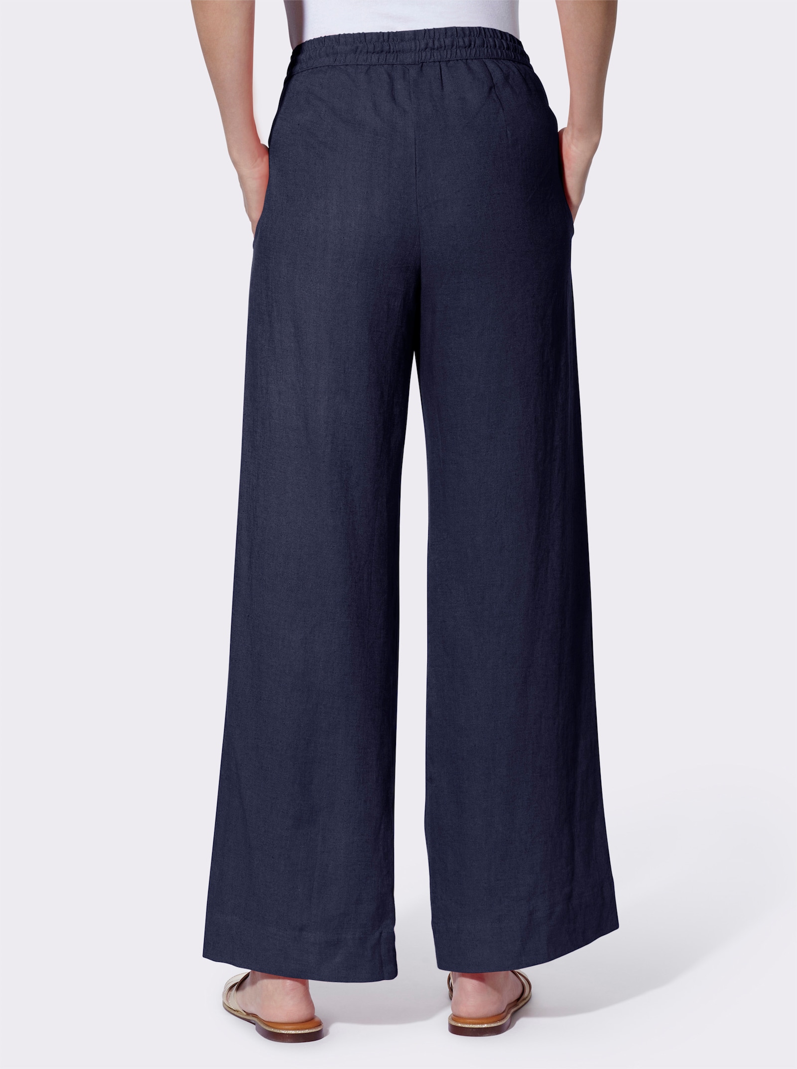 heine Hose mit Bundfalten - marine