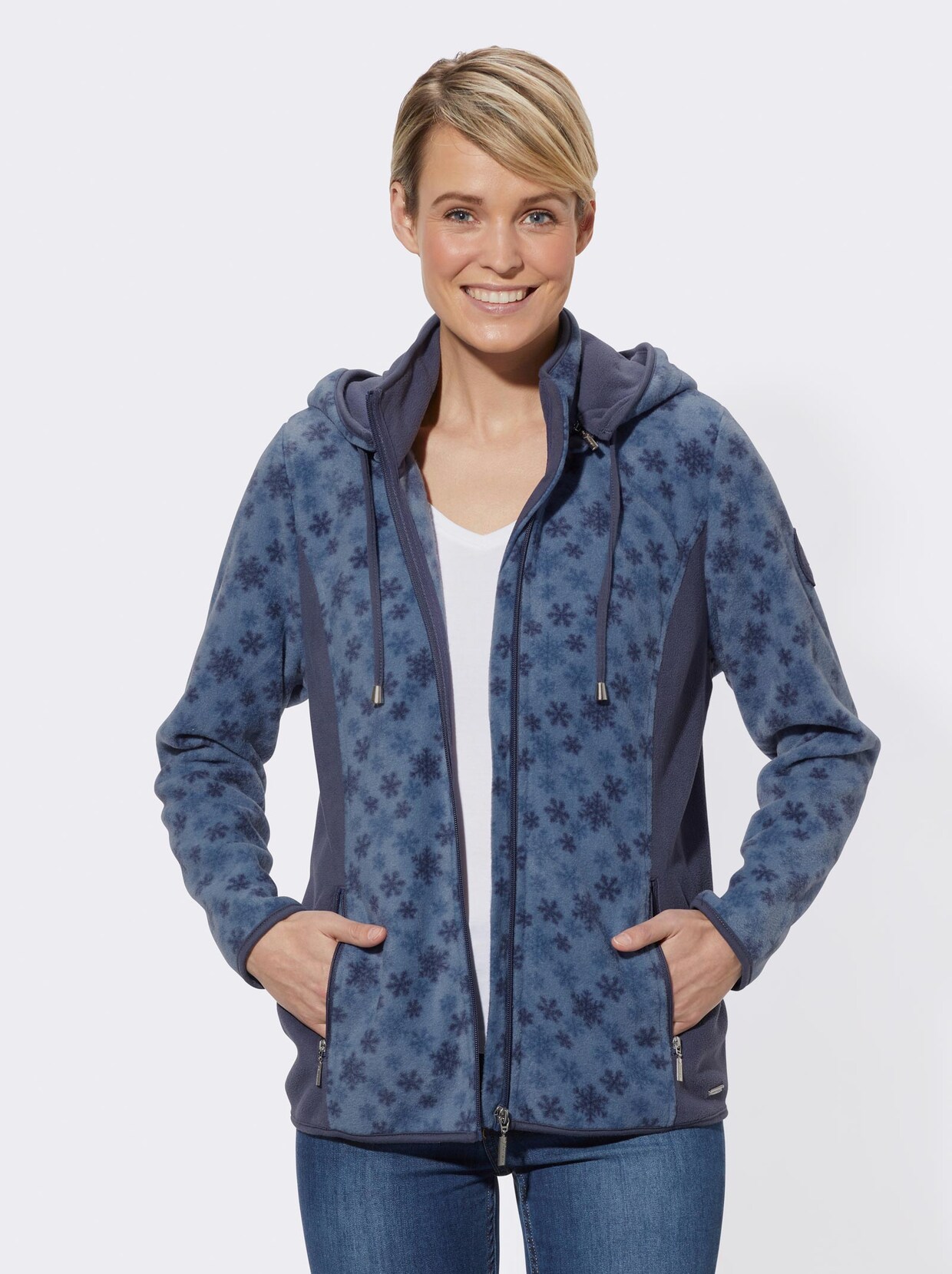 Fleecejacke - bleu-bedruckt