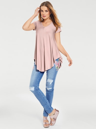 heine V-Shirt - rosa