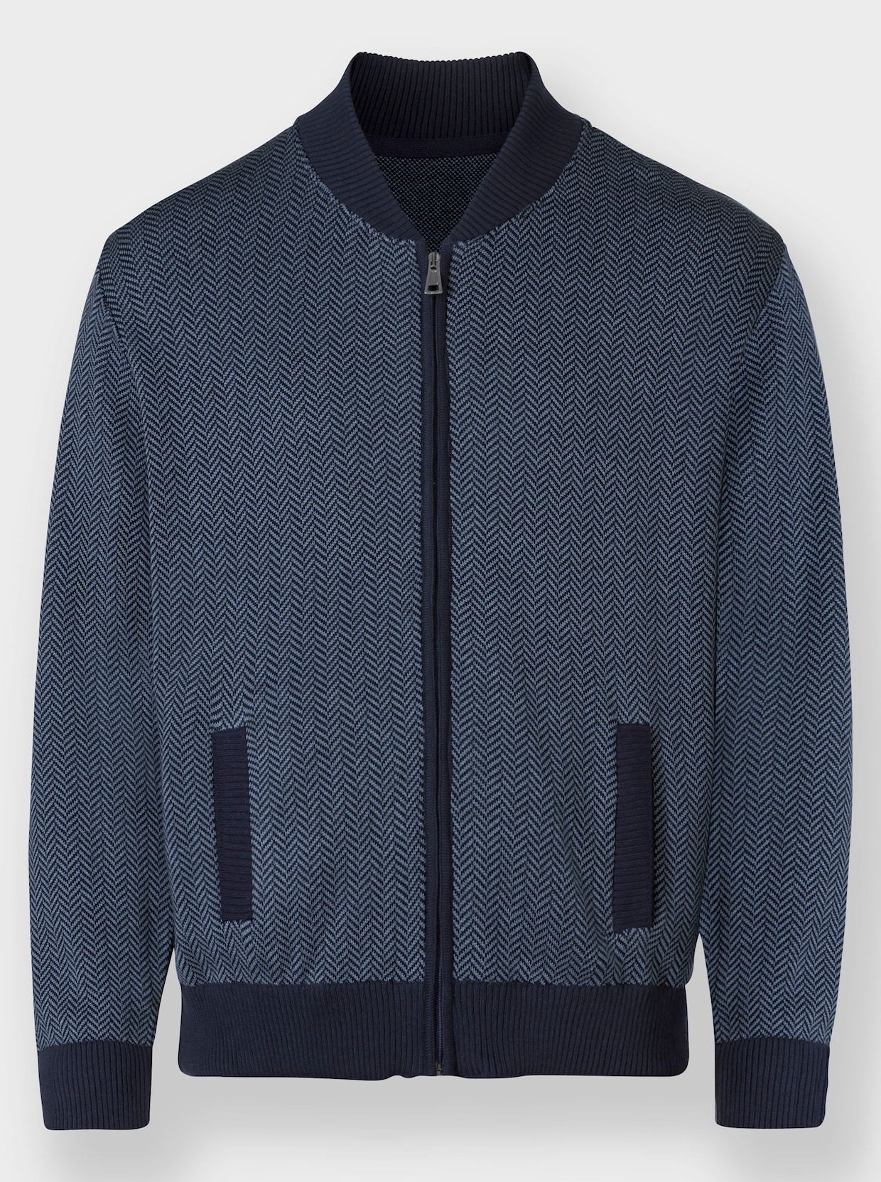 Marco Donati Strickjacke - marine-gemustert