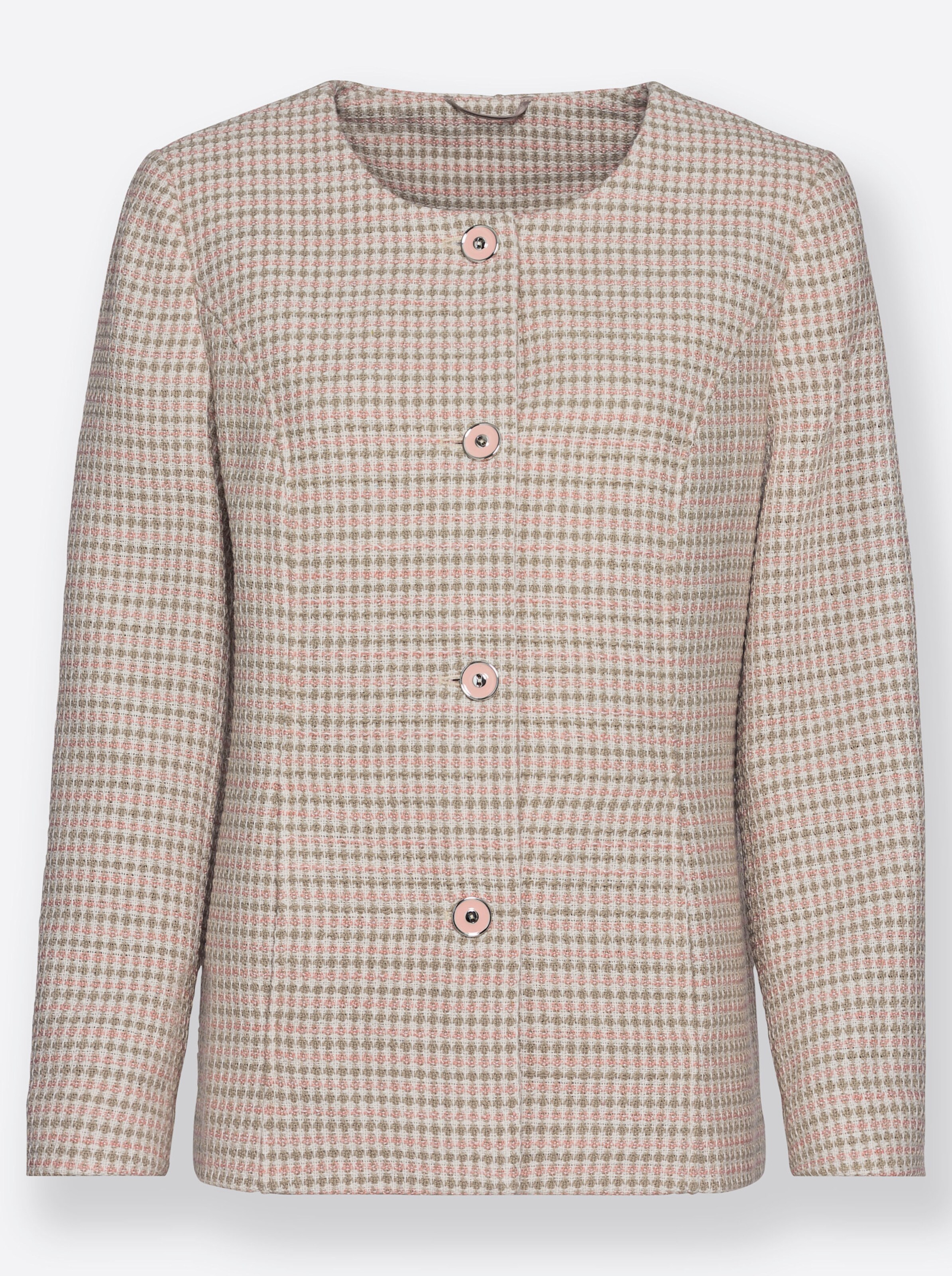 Witt Weiden Damen Bouclé Blazer sand rosenquarz gemustert  - Onlineshop Witt Weiden