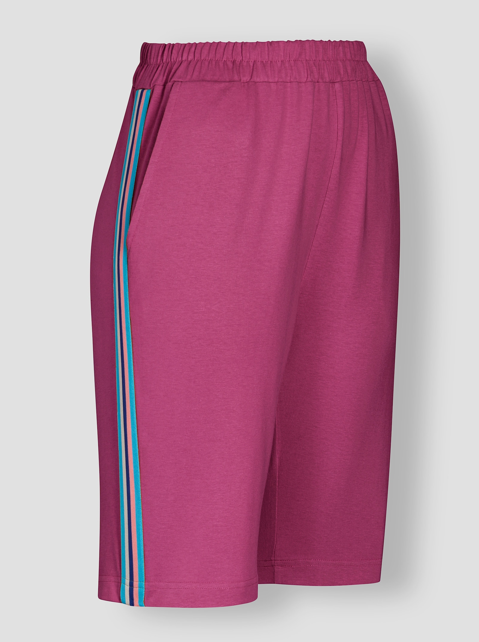 Bermuda met opgestikte sierband - heide