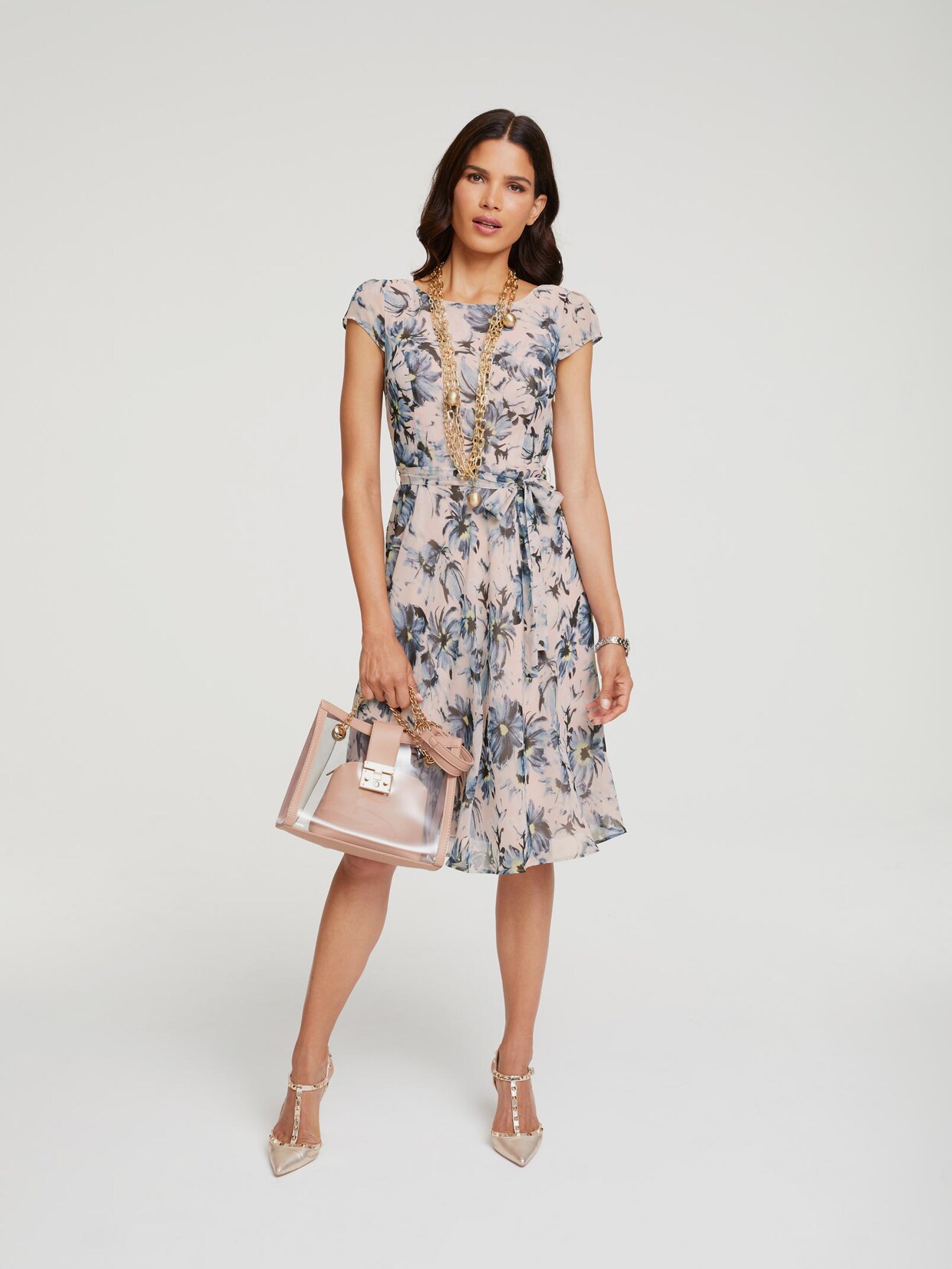 Ashley Brooke Jurk met print - bont