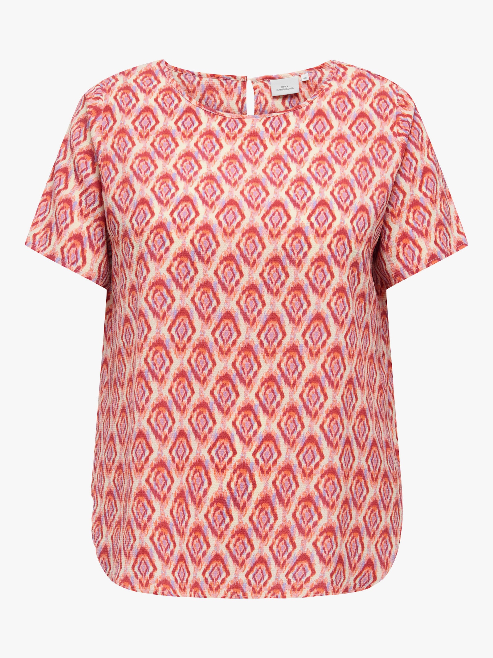 ONLY CARMAKOMA Shirtbluse - equestrian red aop:warm tiles