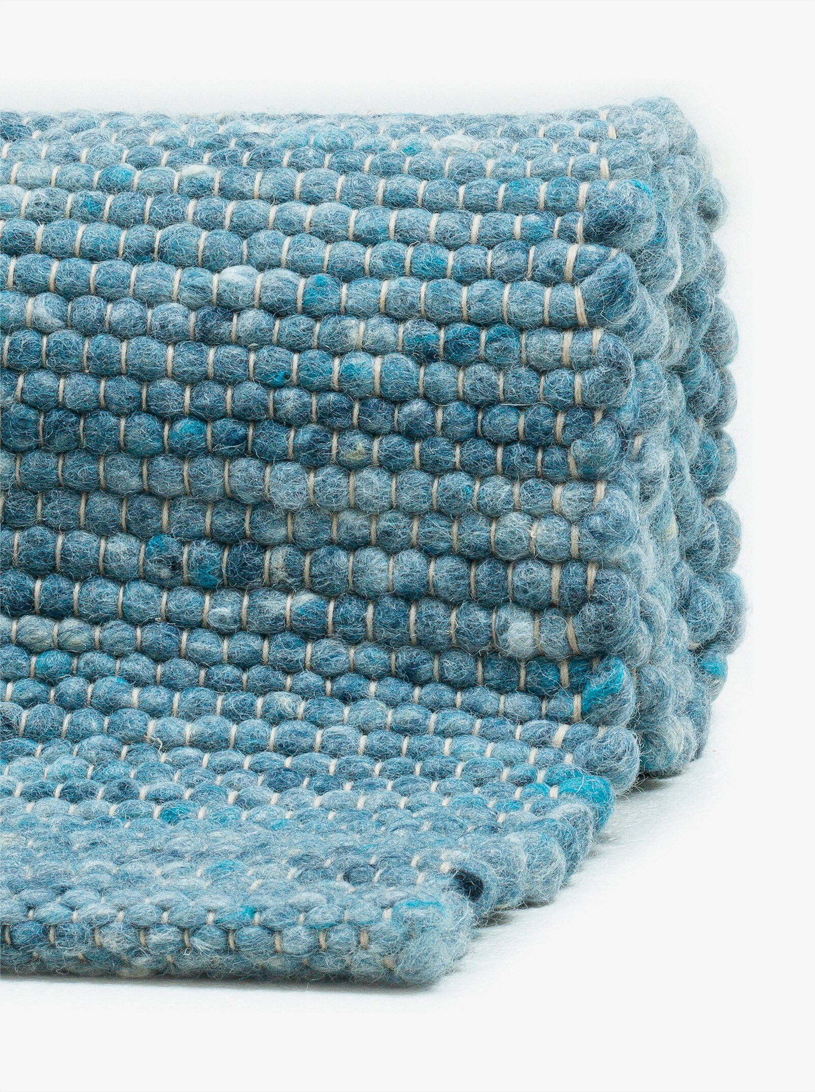 Theko Handwebteppich - blau