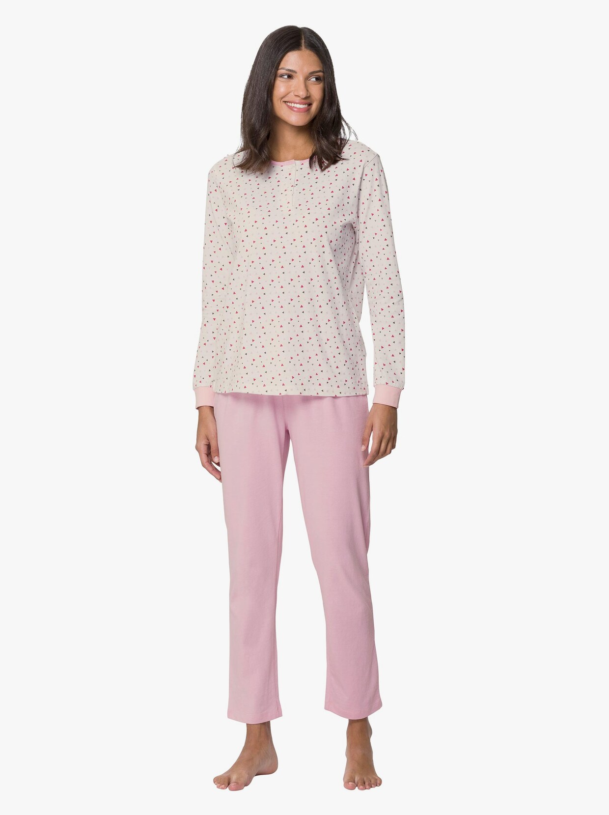 Pyjama - ecru/roze