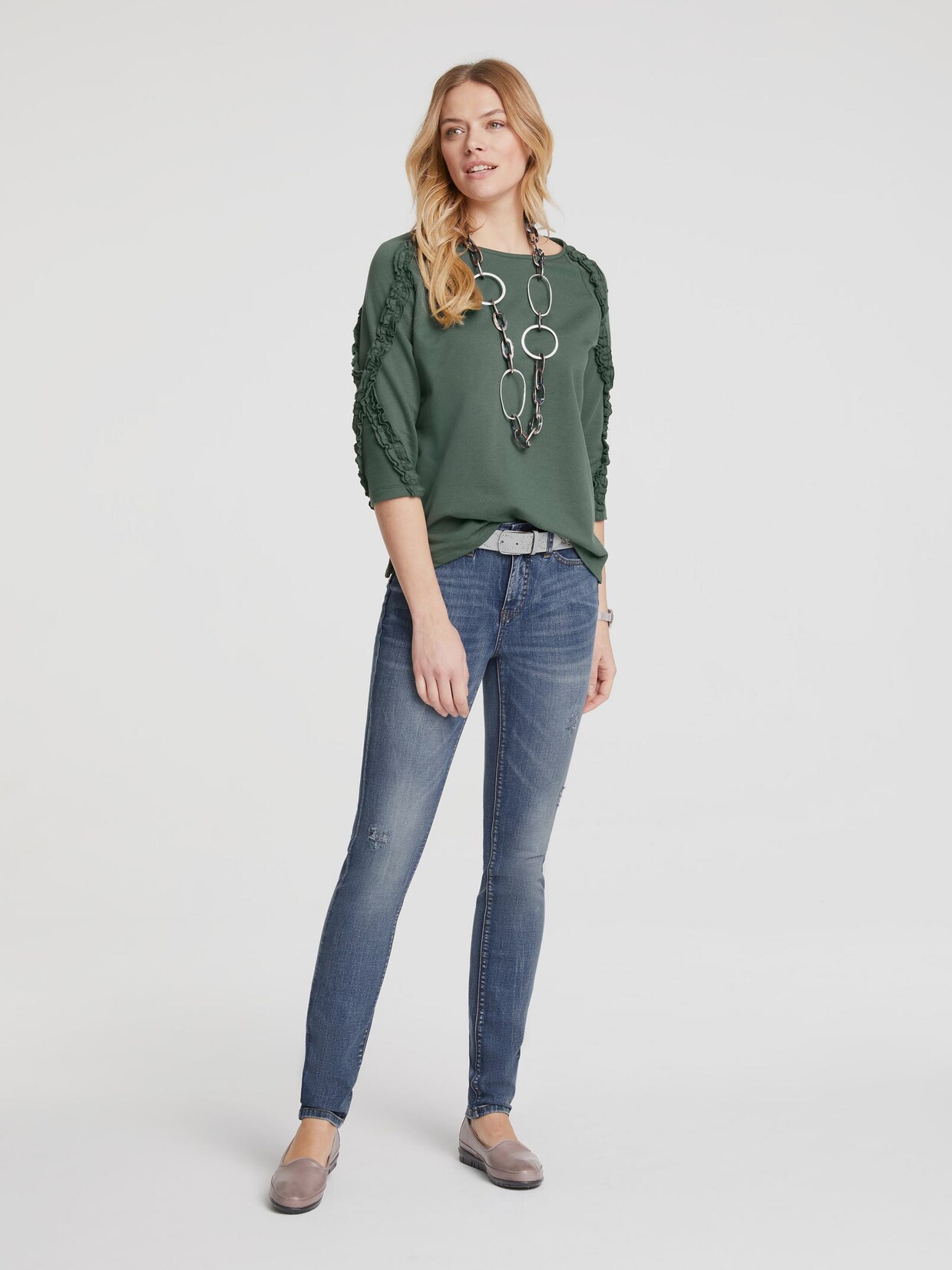 Linea Tesini Sweatshirt - dunkelgrün