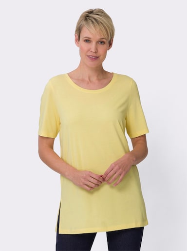 Longshirt im Baumwoll-Modal-Mix - zitrone