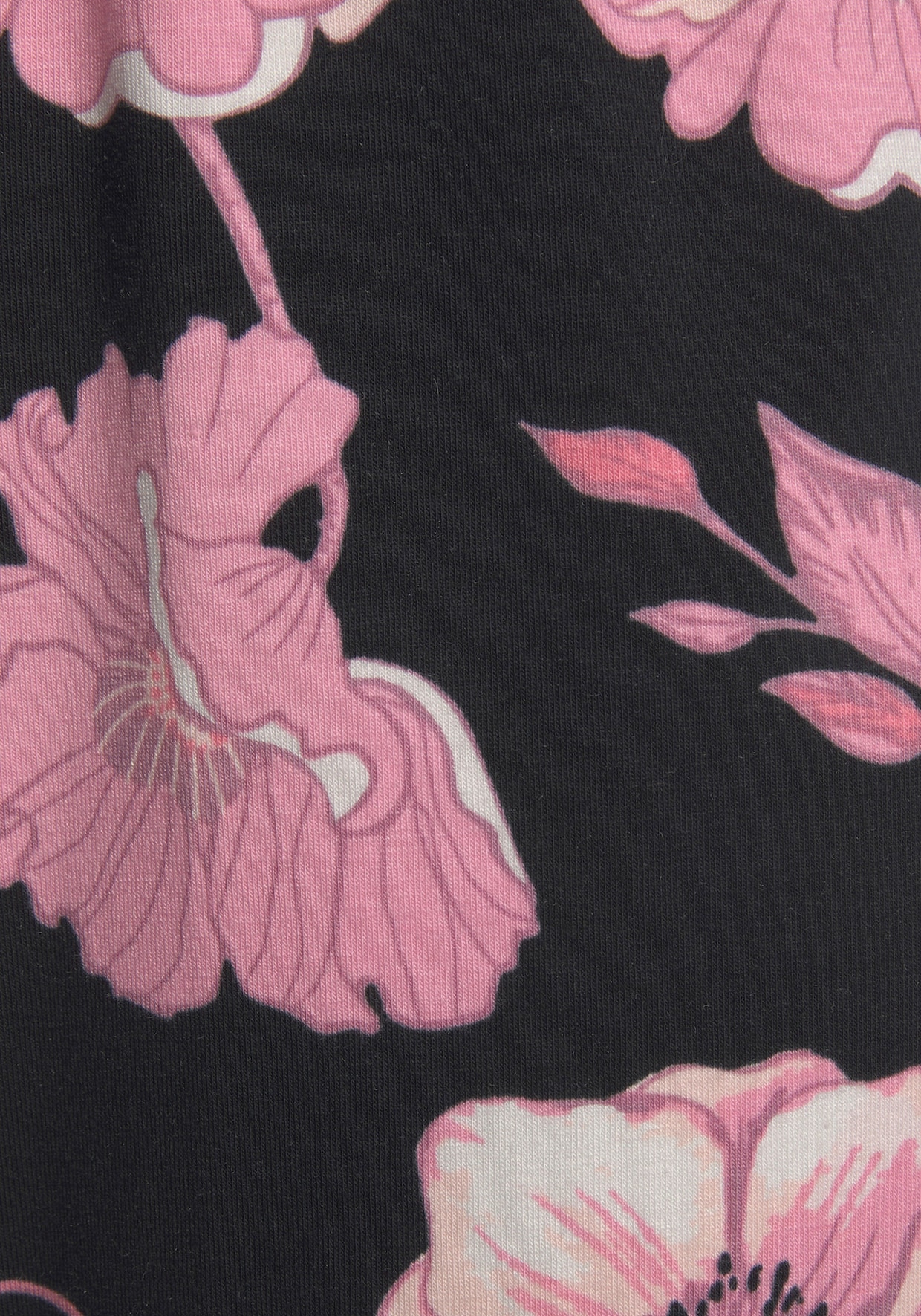 LASCANA Pantalon de nuit - noir-rose à fleurs