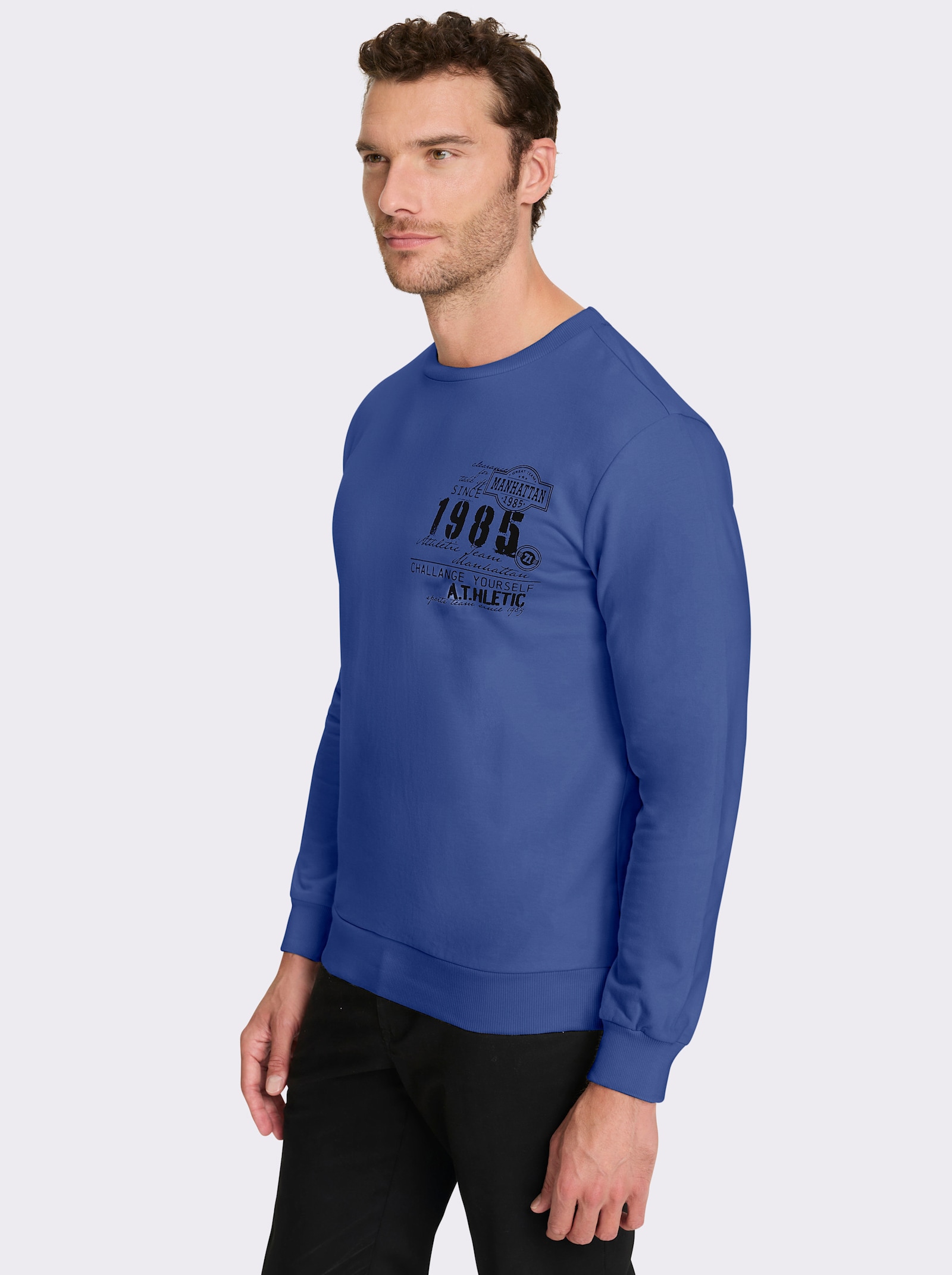 Catamaran Sweatshirt mit Bündchenabschlüssen - jeansblau