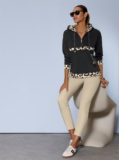 Sweatshirt - schwarz-sand