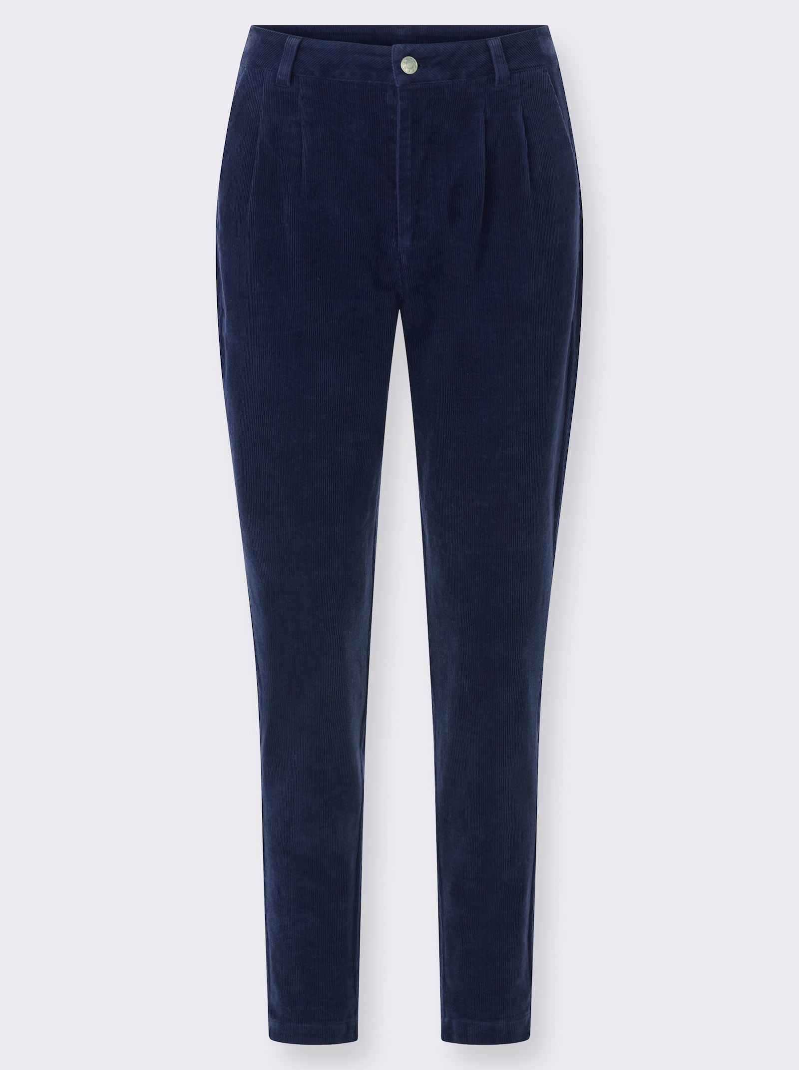 heine Cordhose mit Bundfalten - marine